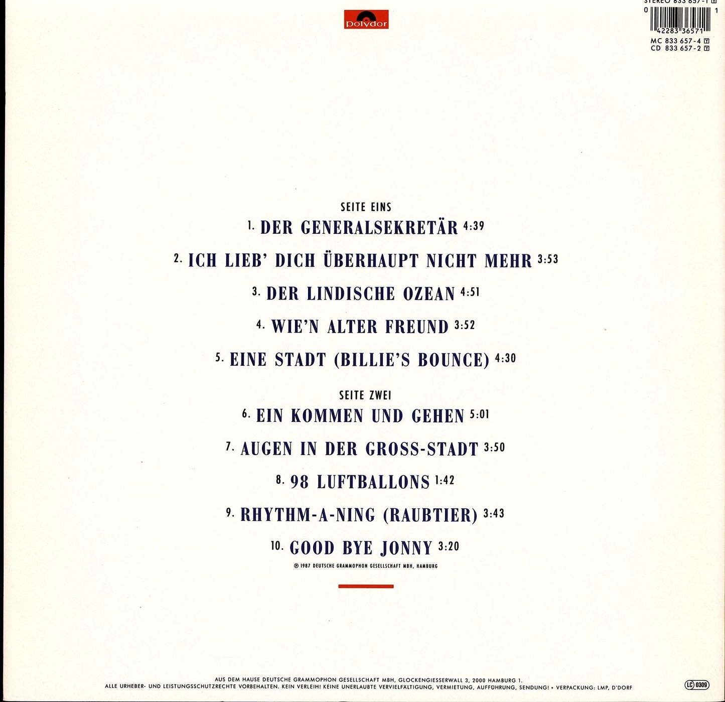 Udo Lindenberg + Panikorchester ‎– Feuerland Vinyl LP