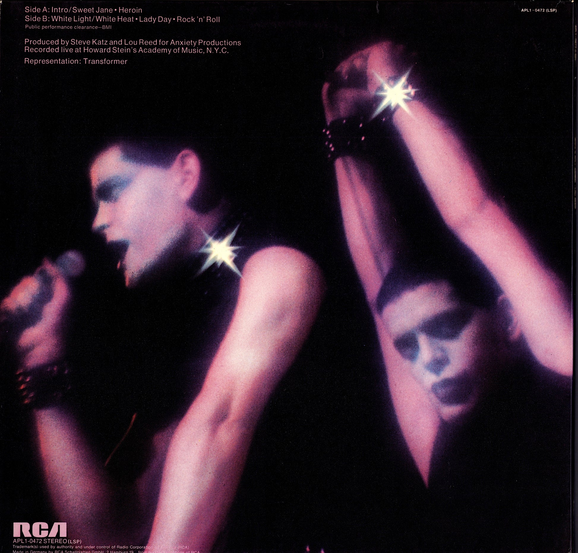 Lou Reed ‎- Rock N Roll Animal Vinyl LP