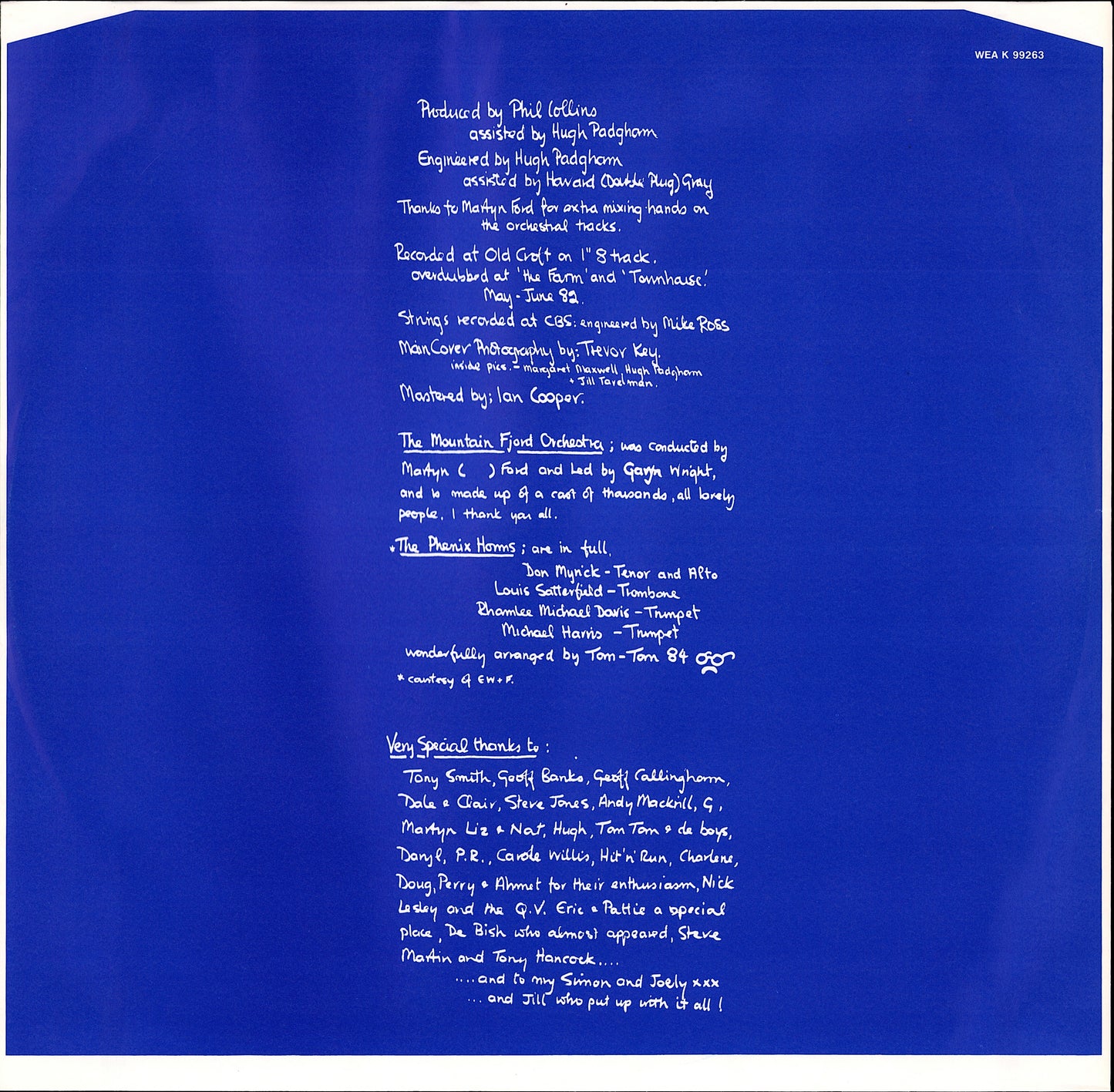 Phil Collins - Hello, I Must Be Going! Vinyl LP Kopie