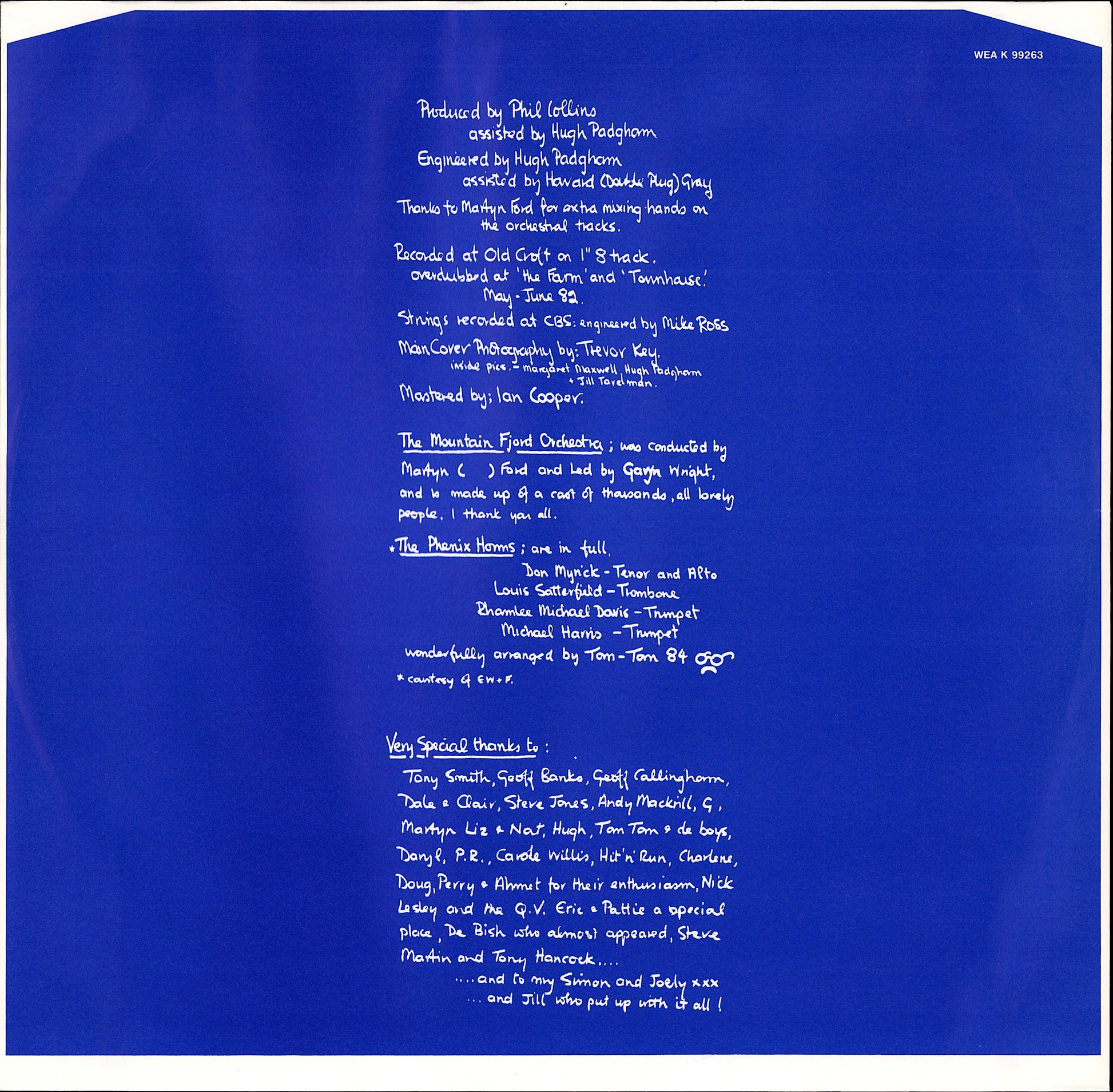 Phil Collins - Hello, I Must Be Going! Vinyl LP Kopie