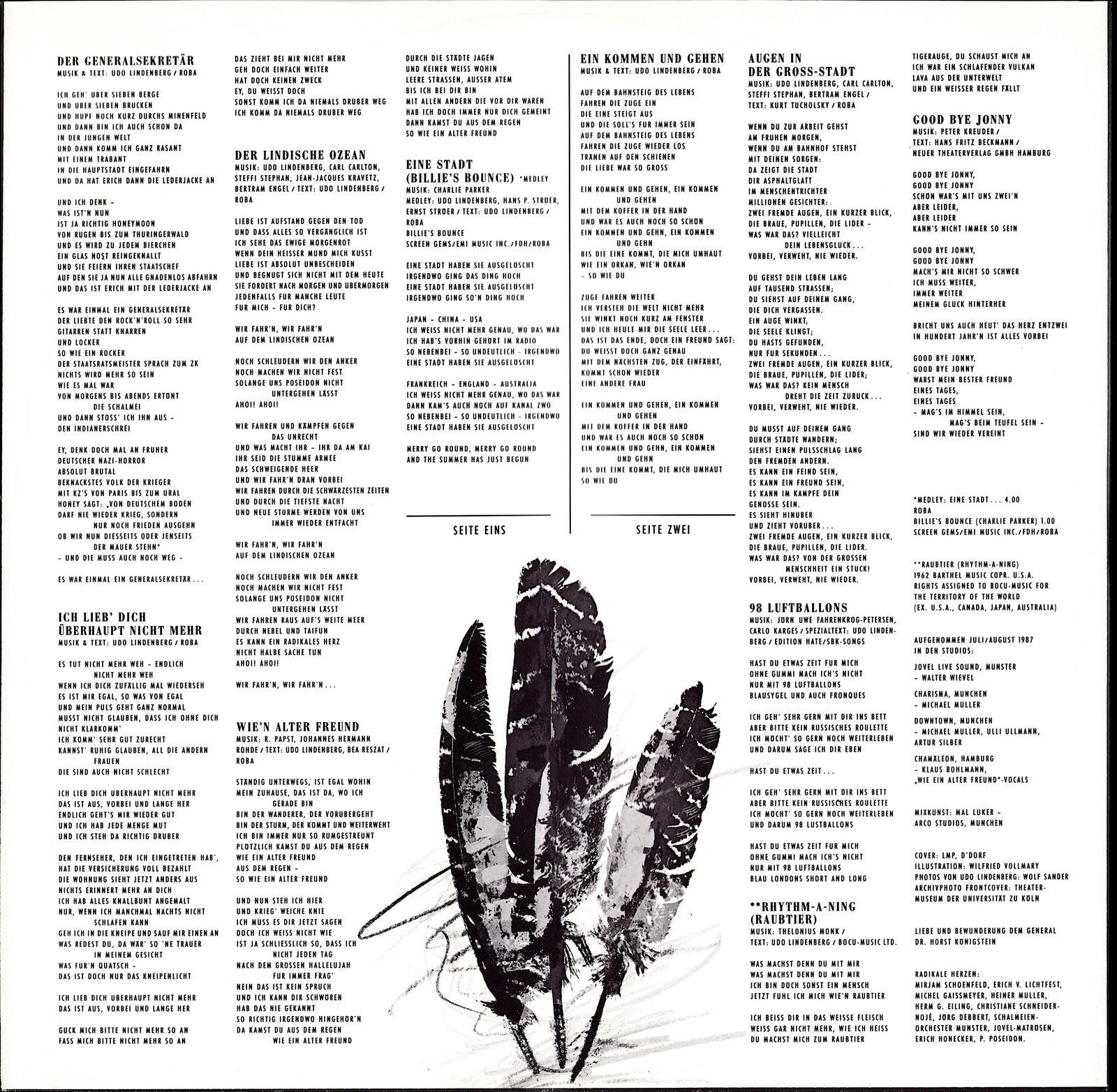 Udo Lindenberg + Panikorchester ‎– Feuerland Vinyl LP