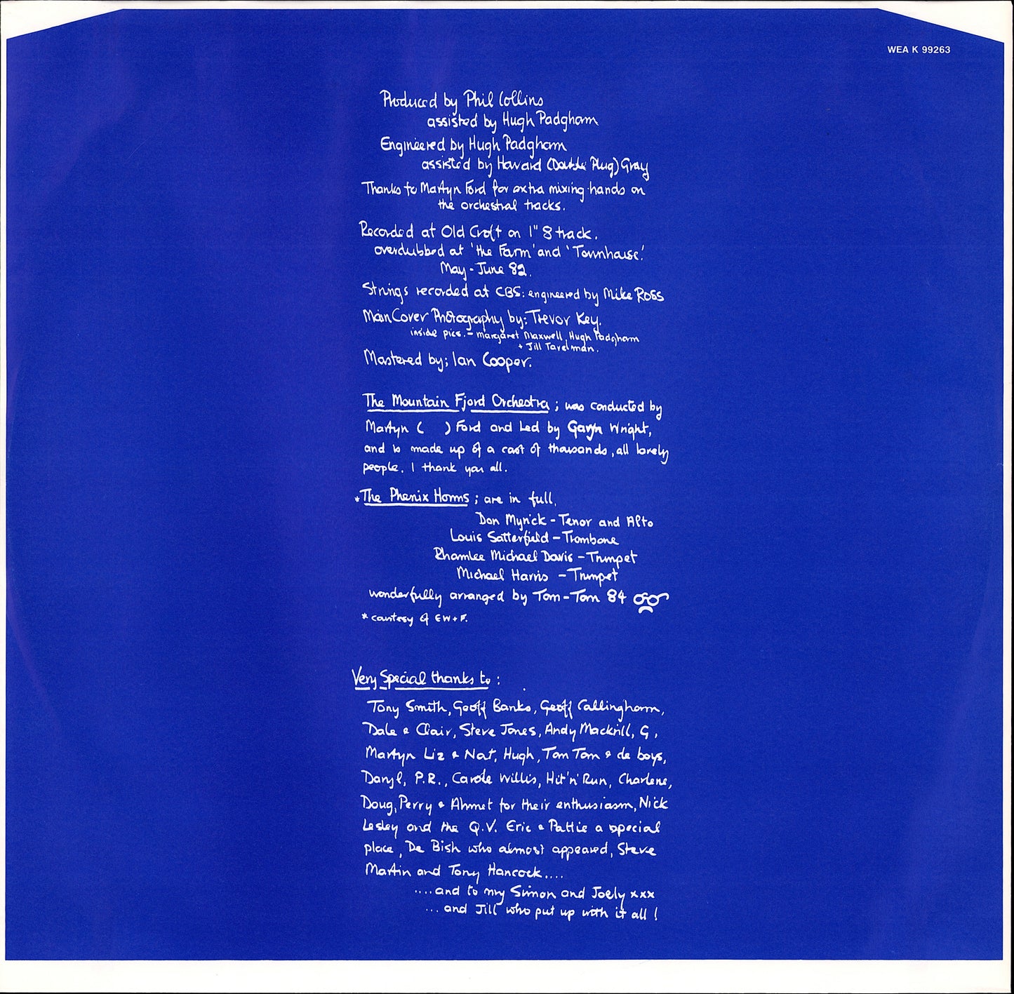 Phil Collins - Hello, I Must Be Going! Vinyl LP Kopie