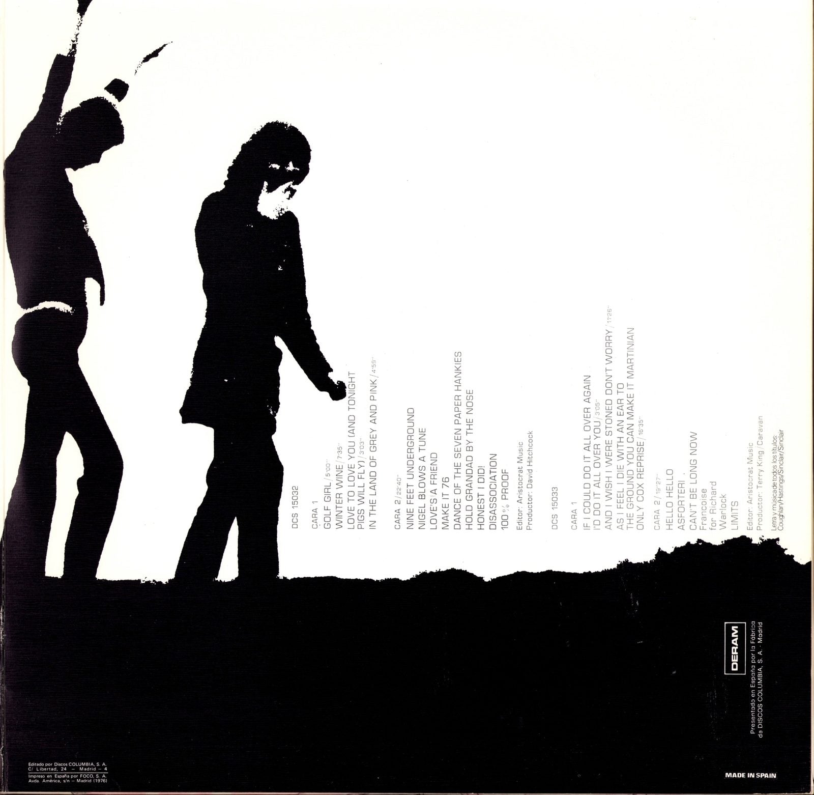 Caravan ‎– For Girls Who Grow Plump In The Night Vinyl LP Kopie