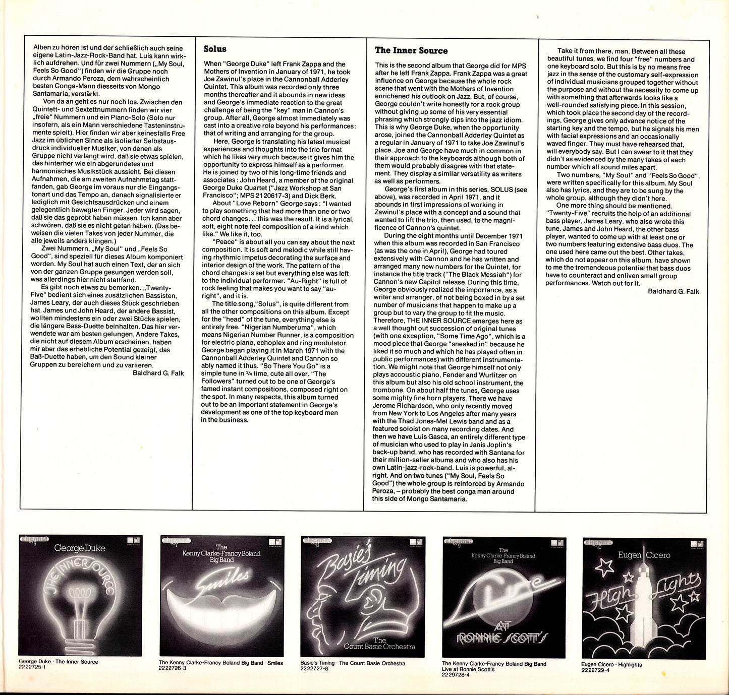 George Duke ‎- Faces In Reflection Vinyl LP Kopie