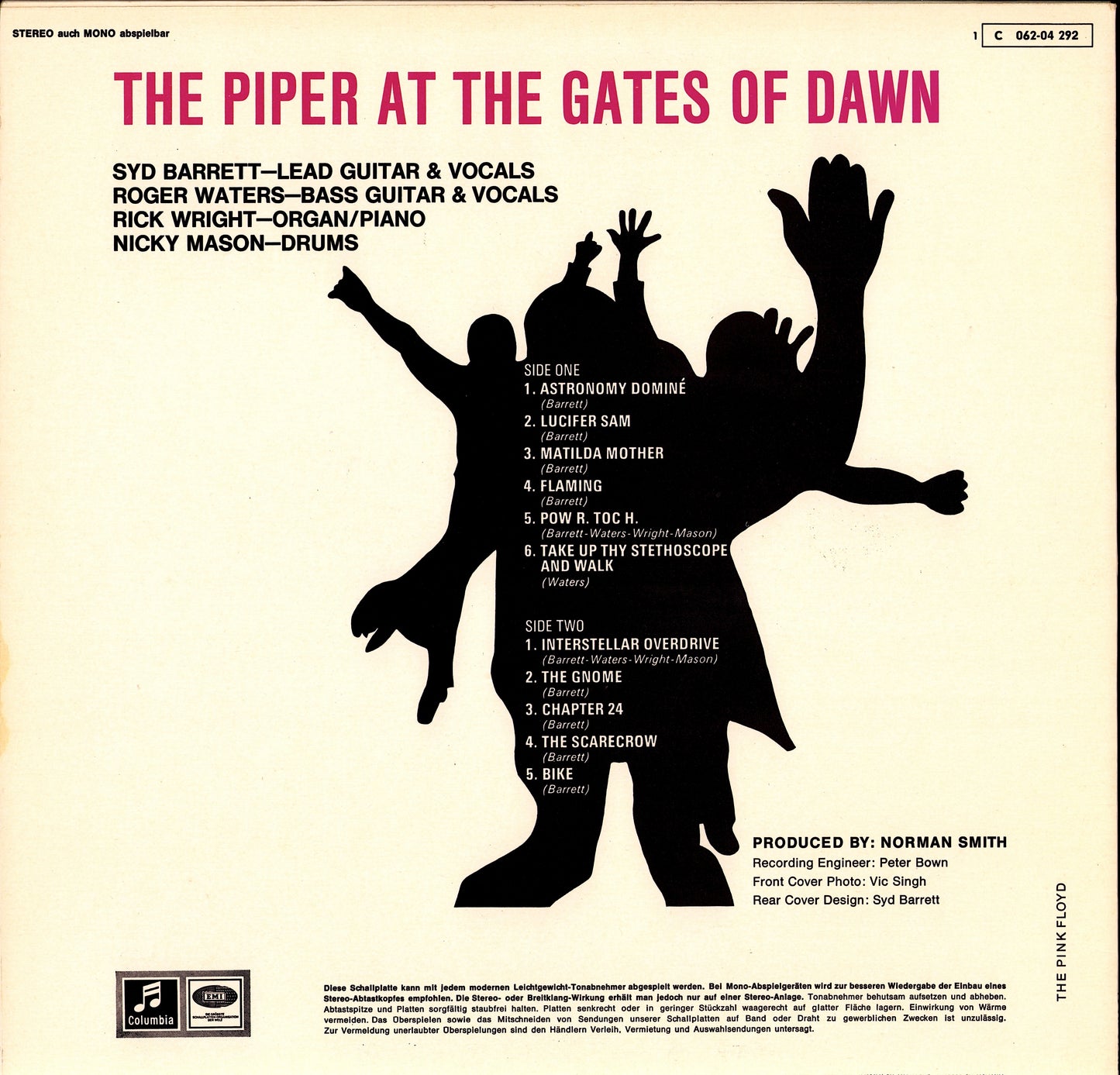 Pink Floyd - The Piper At The Gates Of Dawn Vinyl LP Kopie
