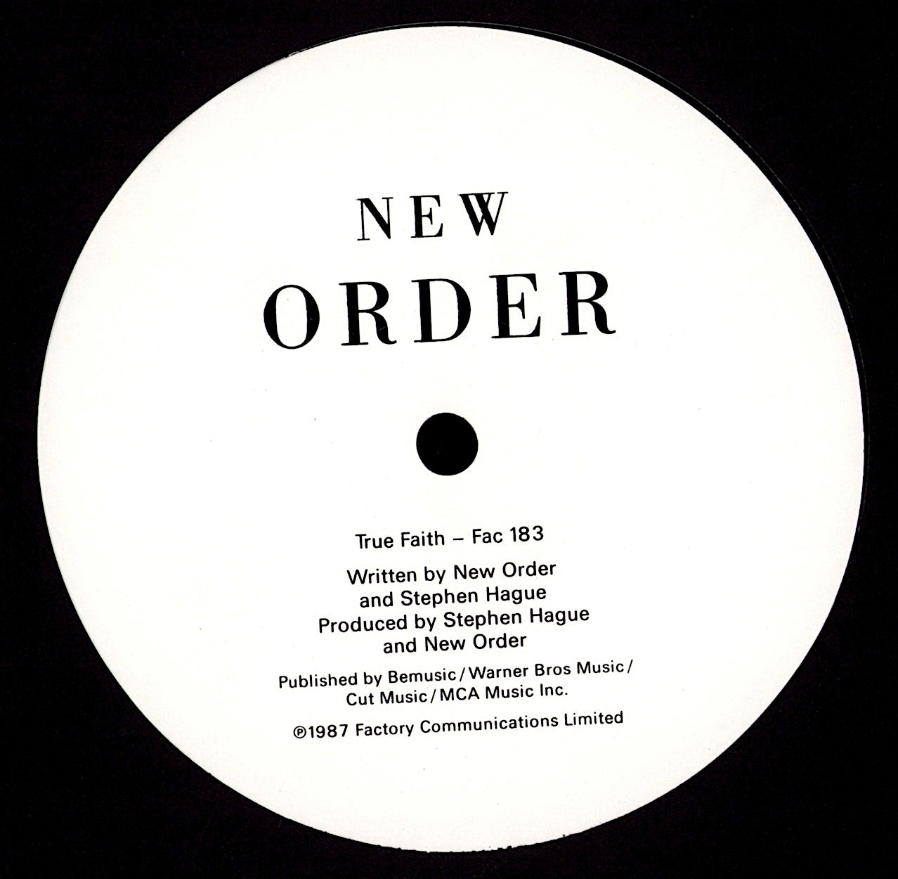 New Order - True Faith / 1963 Vinyl 12" Kopie