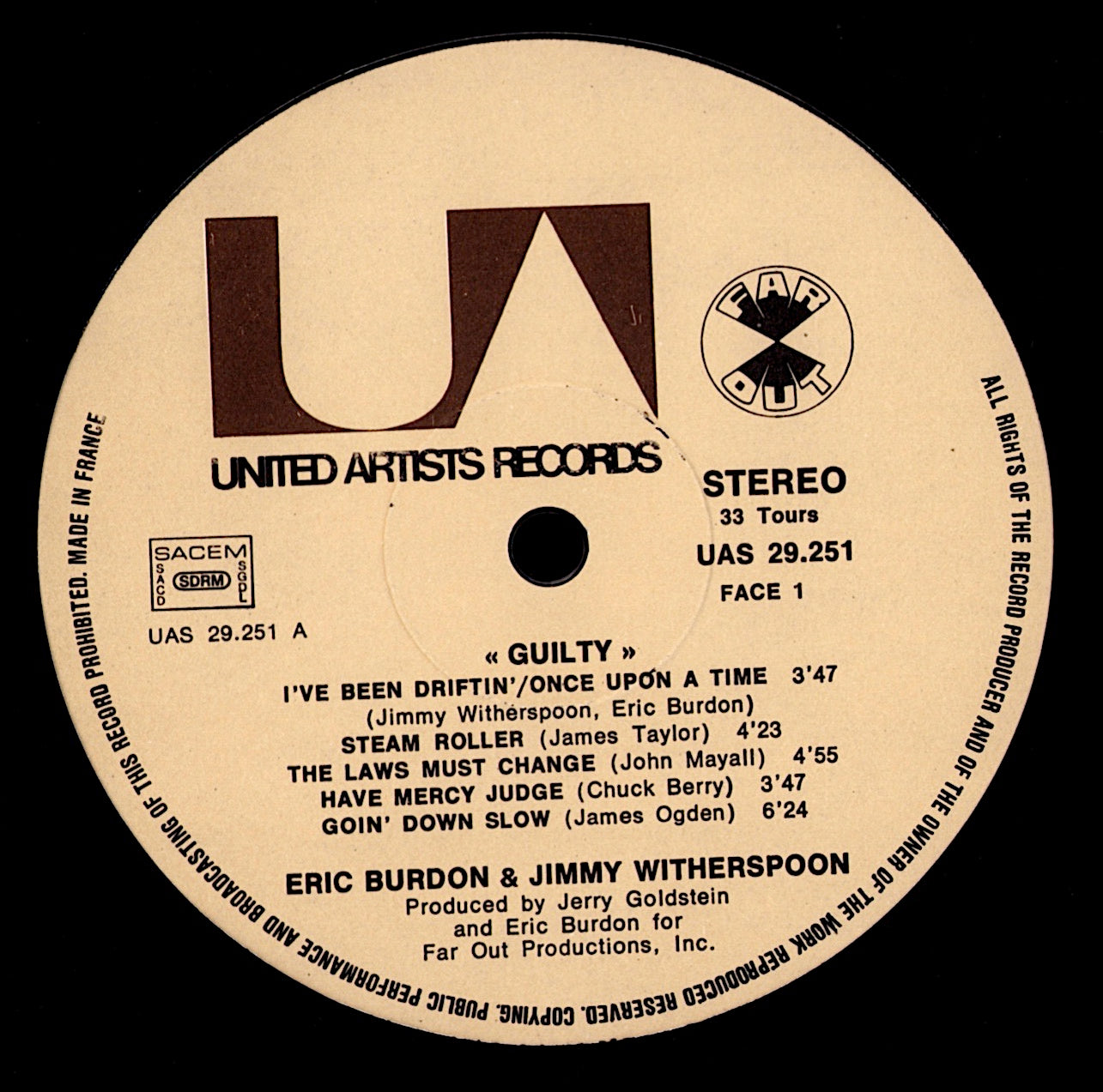 Eric Burdon And War - The Black-Man's Burdon Vinyl 2LP Kopie