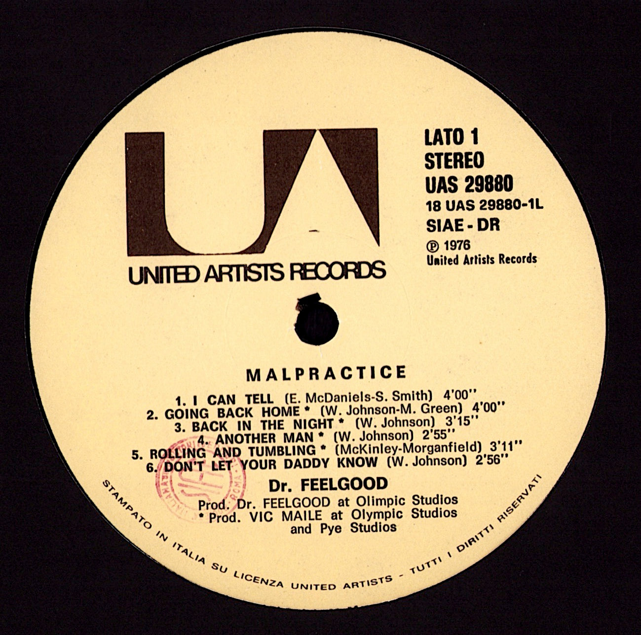 Dr. Feelgood ‎- Sneakin' Suspicion Vinyl LP Kopie