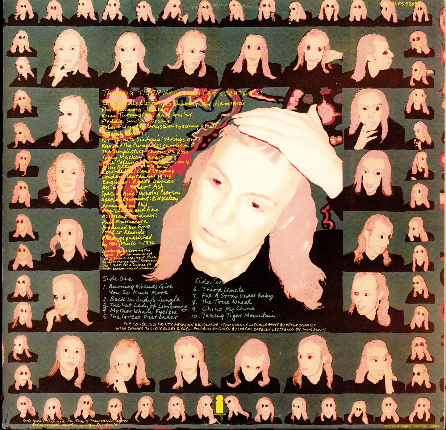 Brian Eno ‎- Here Come The Warm Jets Vinyl LP Kopie