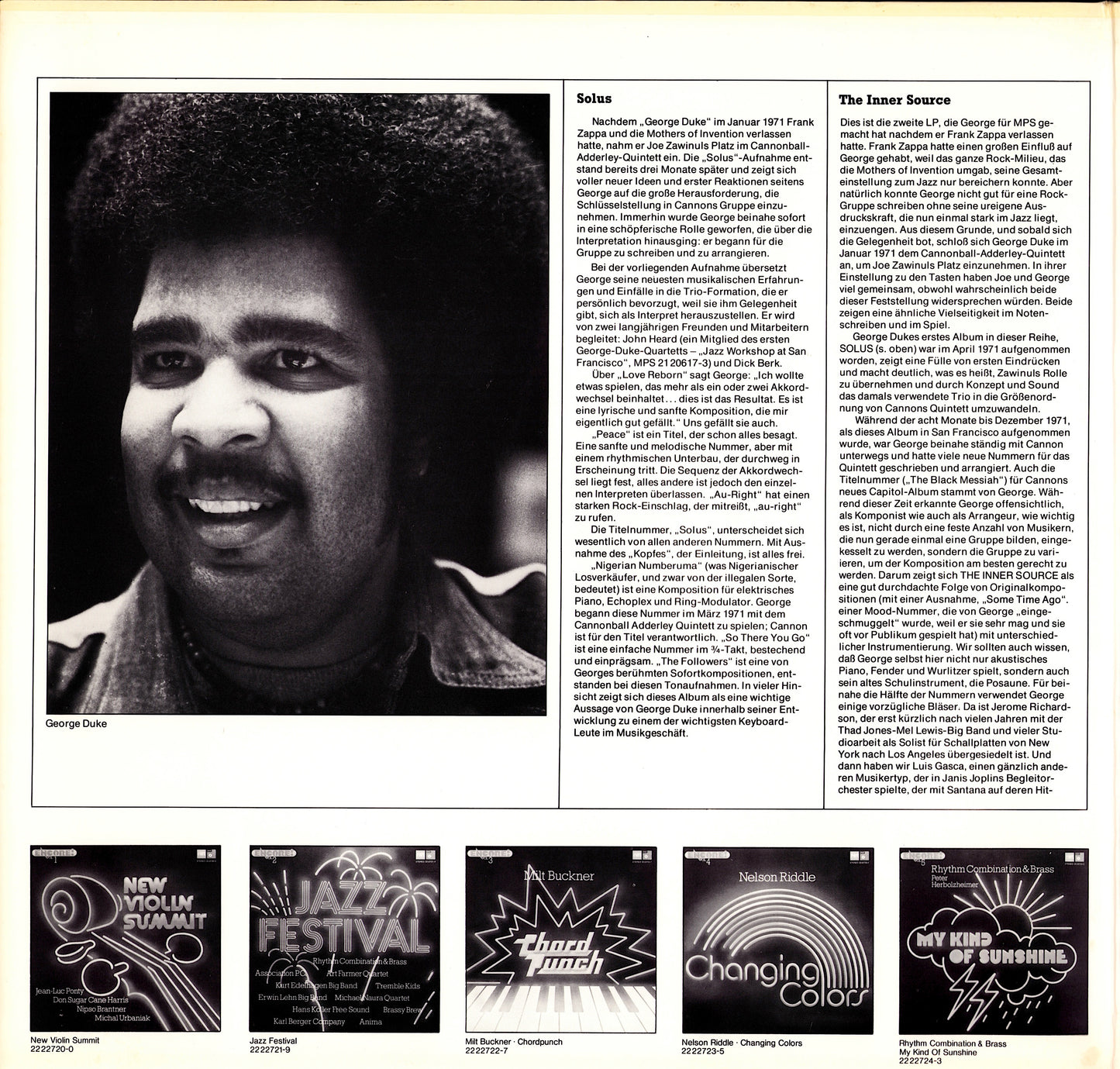 George Duke ‎- Faces In Reflection Vinyl LP Kopie