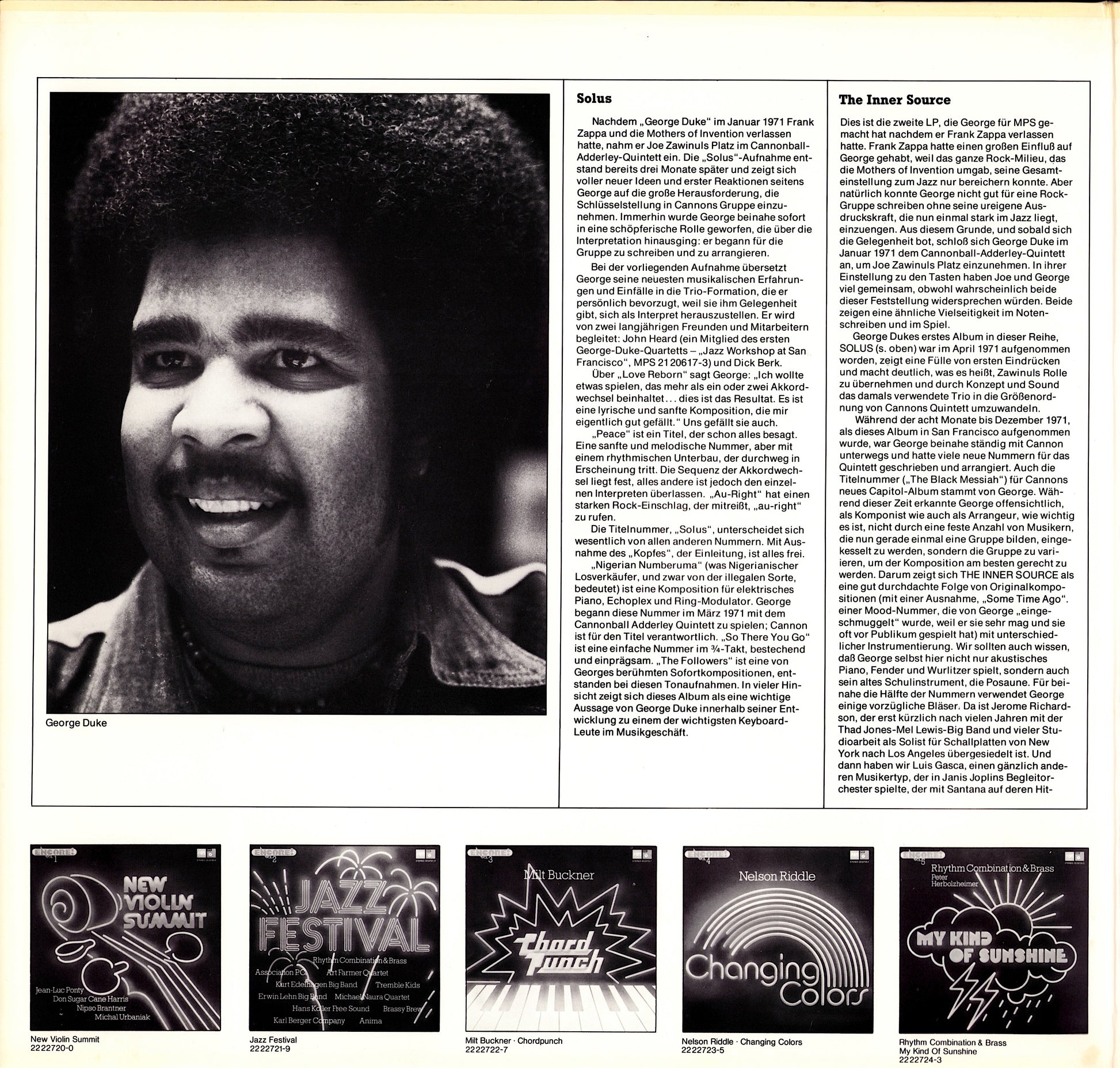 George Duke ‎- Faces In Reflection Vinyl LP Kopie