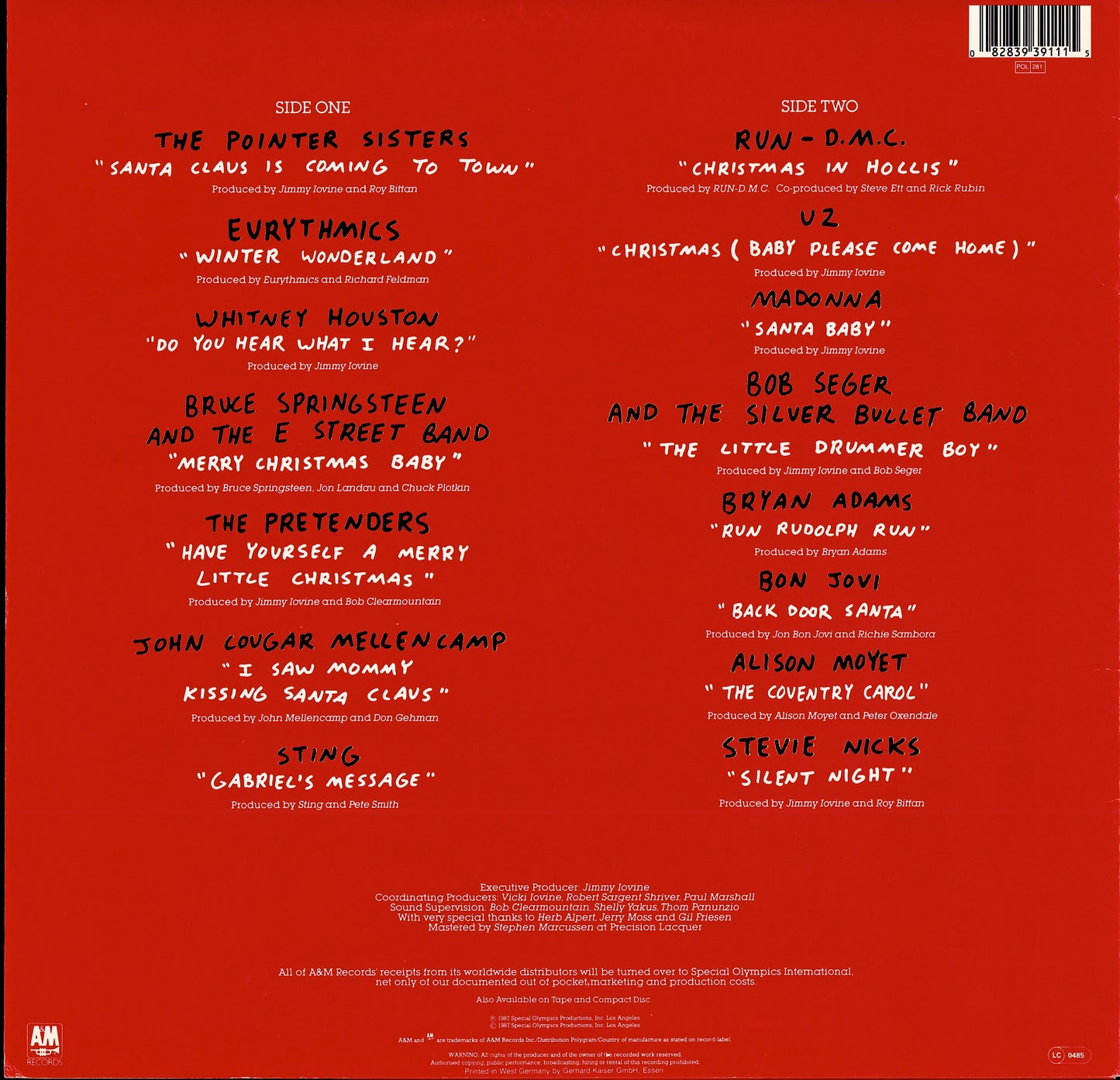 A Very Special Christmas Vinyl LP