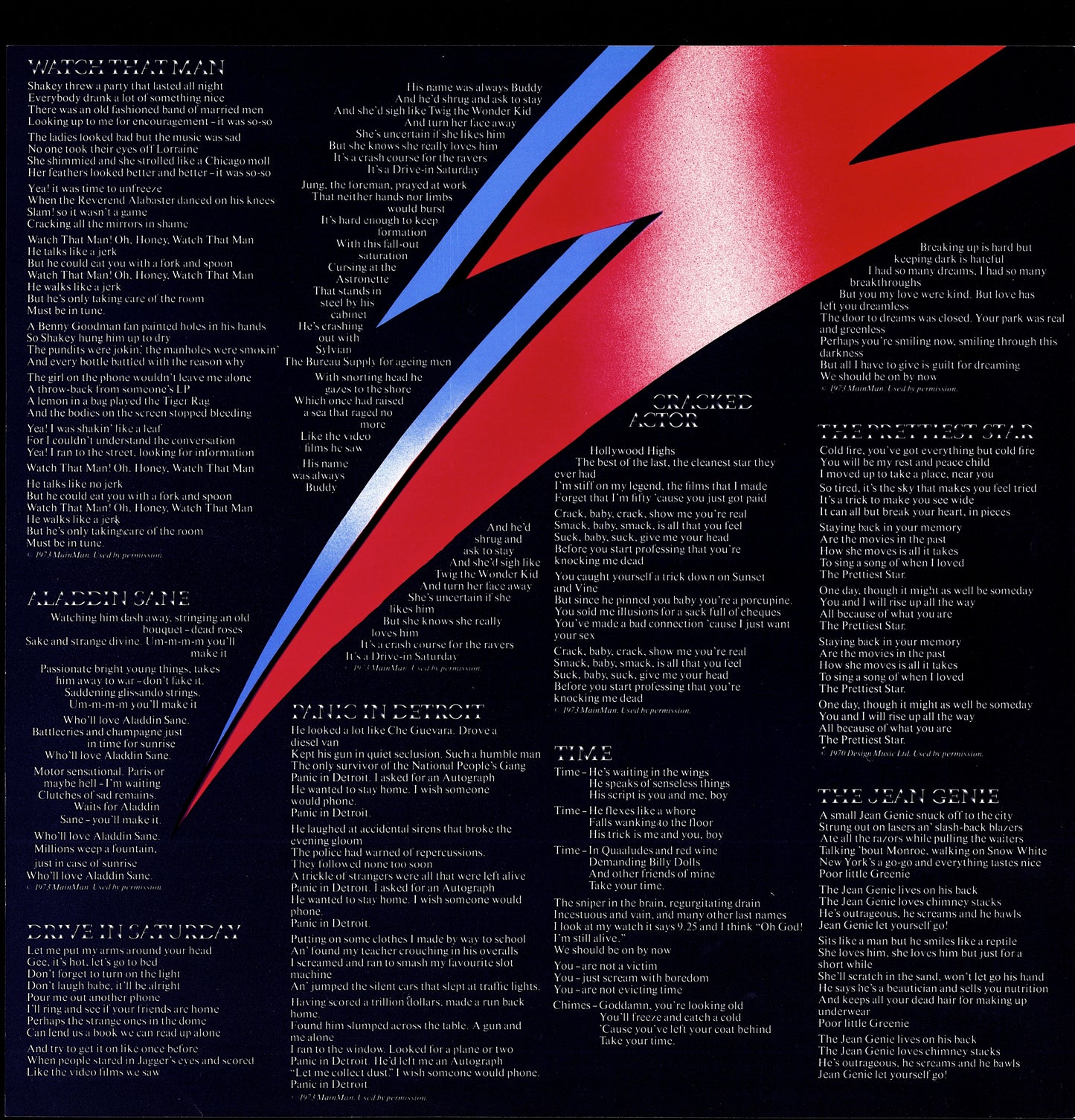 Bowie – Aladdin Sane Vinyl LP