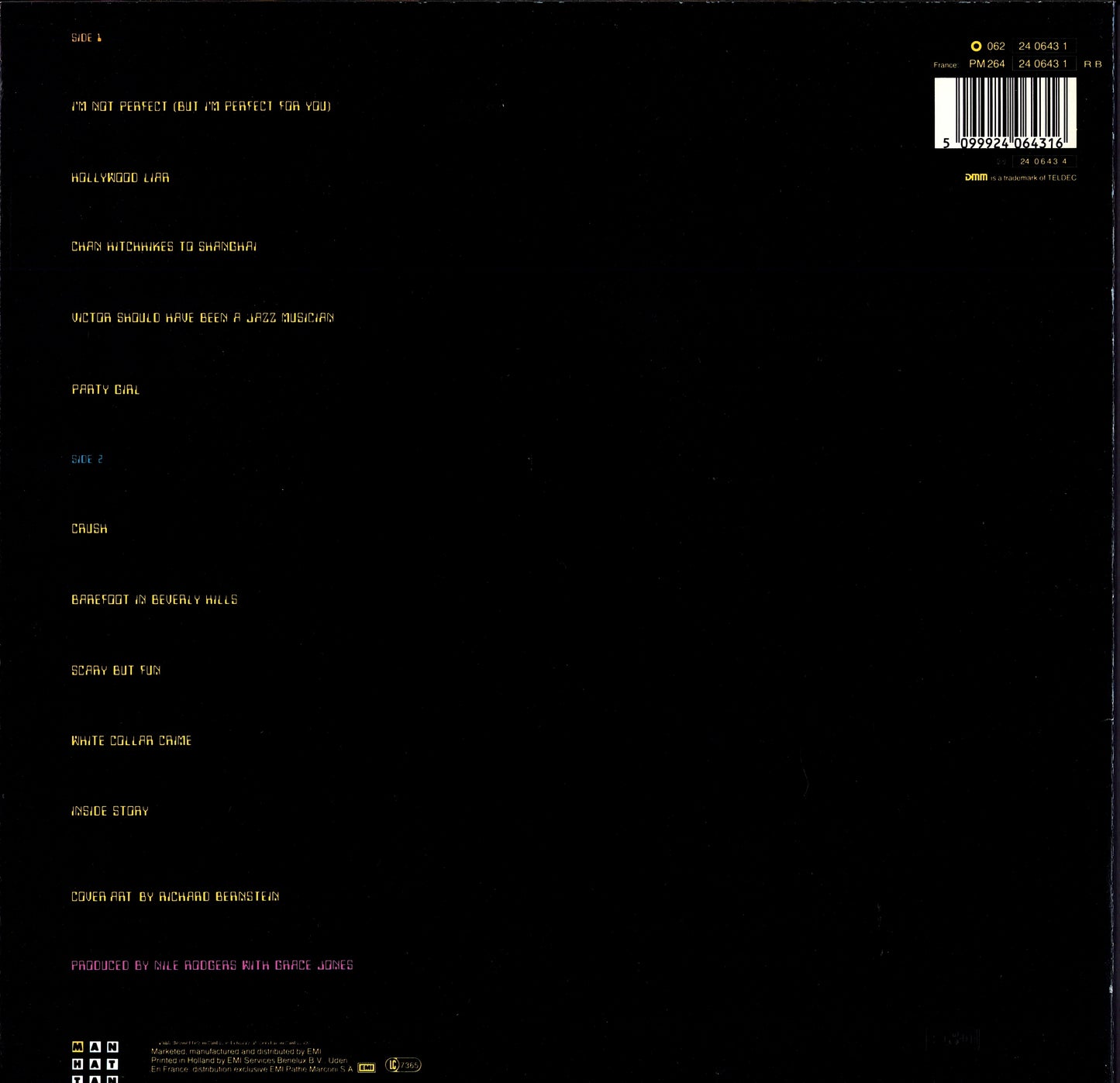 Grace Jones – Inside Story Vinyl LP