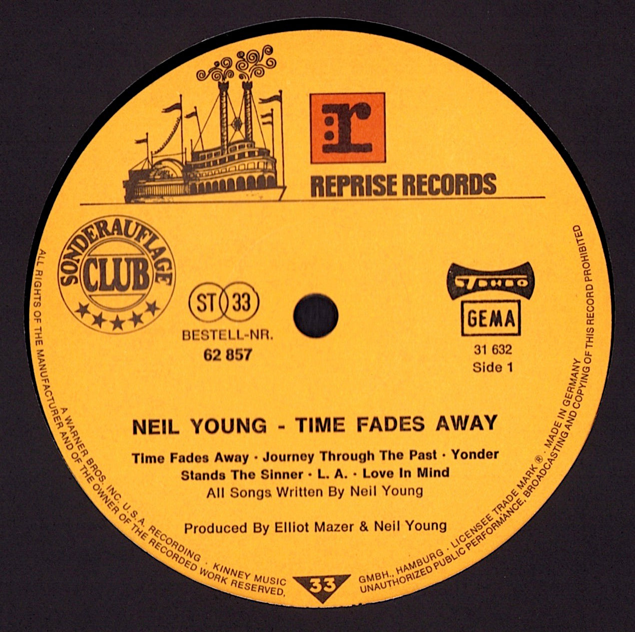 Neil Young - Time Fades Away Vinyl LP Kopie