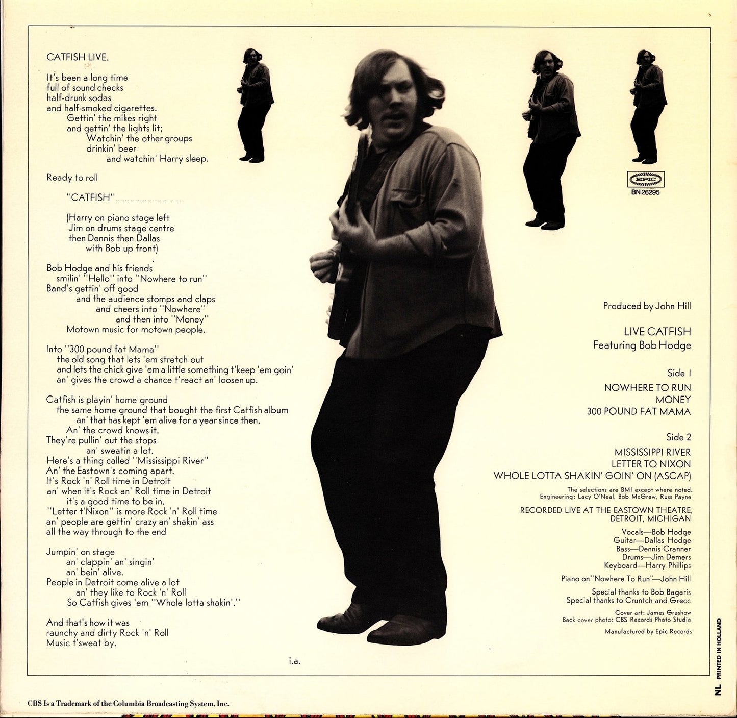 Catfish Featuring Bob Hodge – Live Catfish Vinyl LP