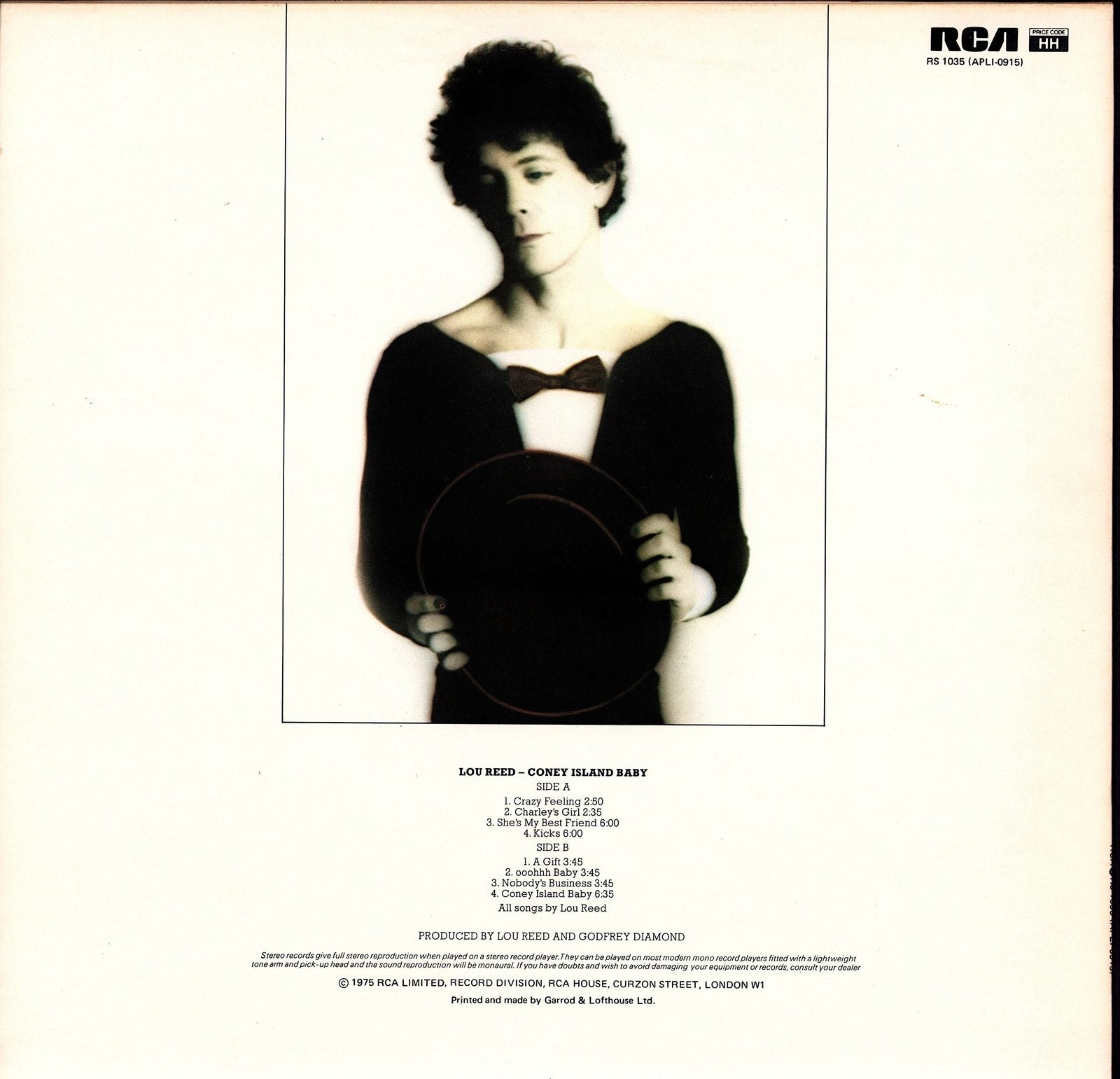 Lou Reed – Coney Island Baby Vinyl LP