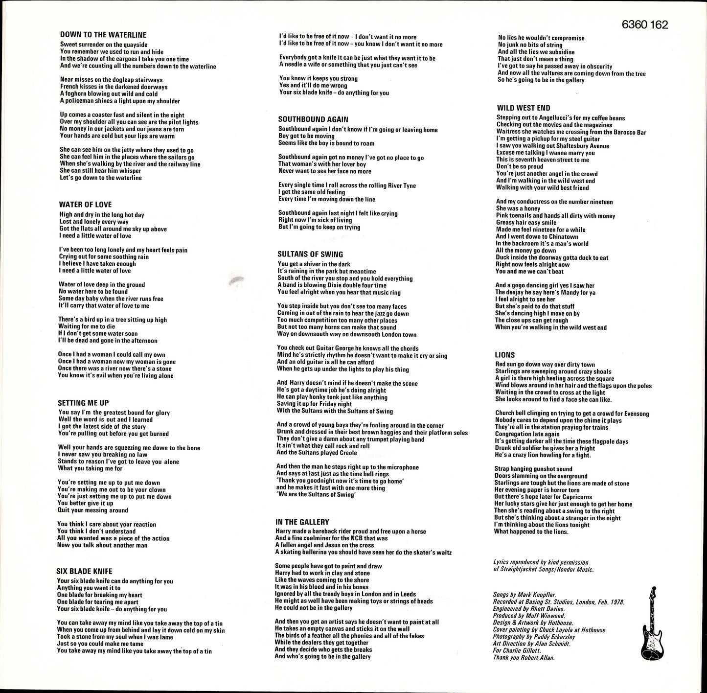 Dire Straits ‎- Dire Straits Vinyl LP Kopie