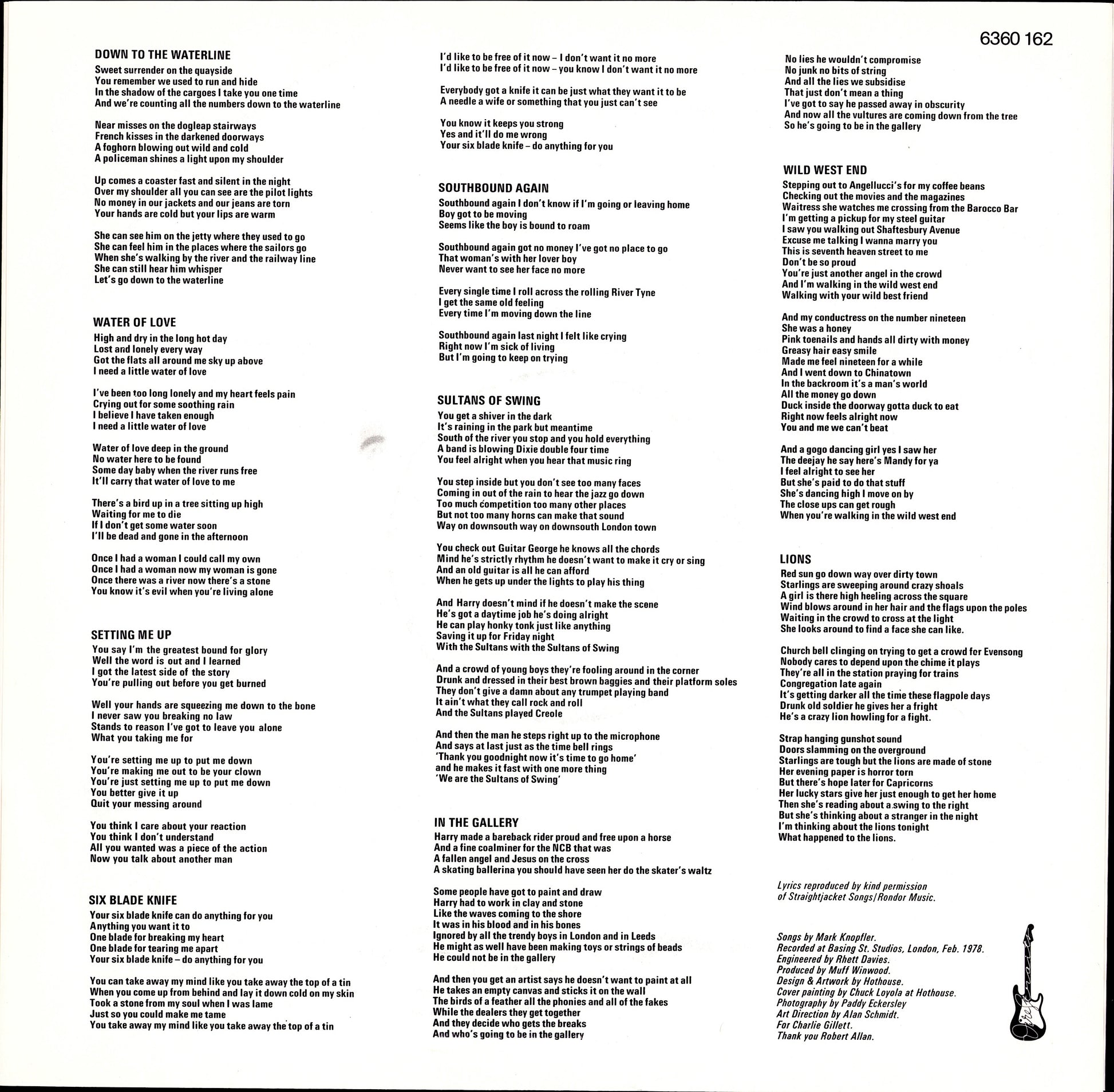 Dire Straits ‎- Dire Straits Vinyl LP Kopie