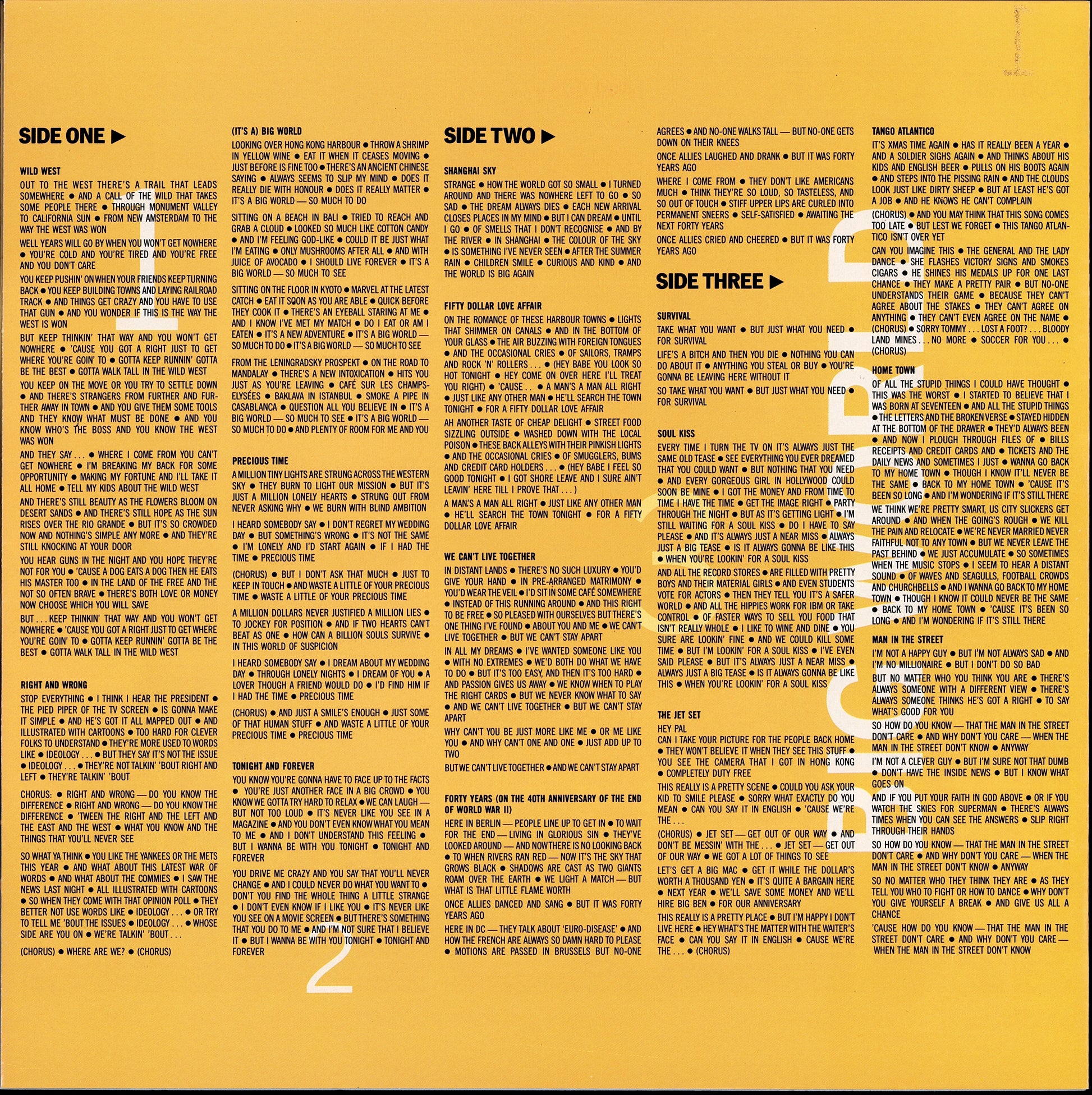 Joe Jackson – Big World Vinyl 2LP