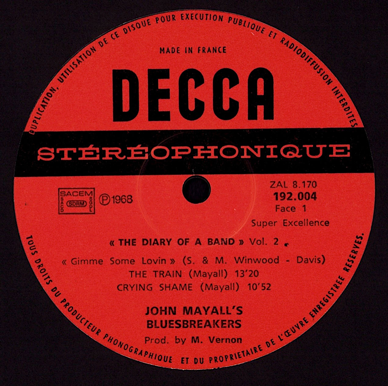 John Mayall - Blues From Laurel Canyon Vinyl LP Kopie