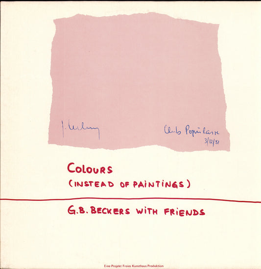 G. B. Beckers With Friends ‎– Colours Instead Of Paintings Vinyl LP