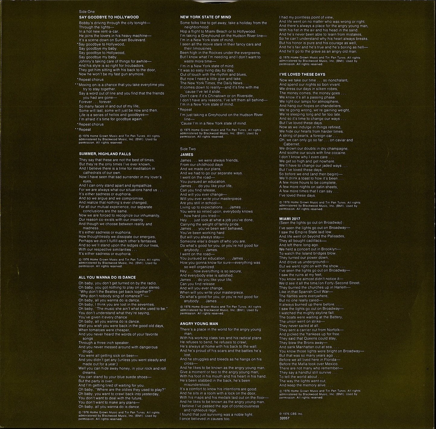 Billy Joel ‎- Turnstile Vinyl LP Kopie