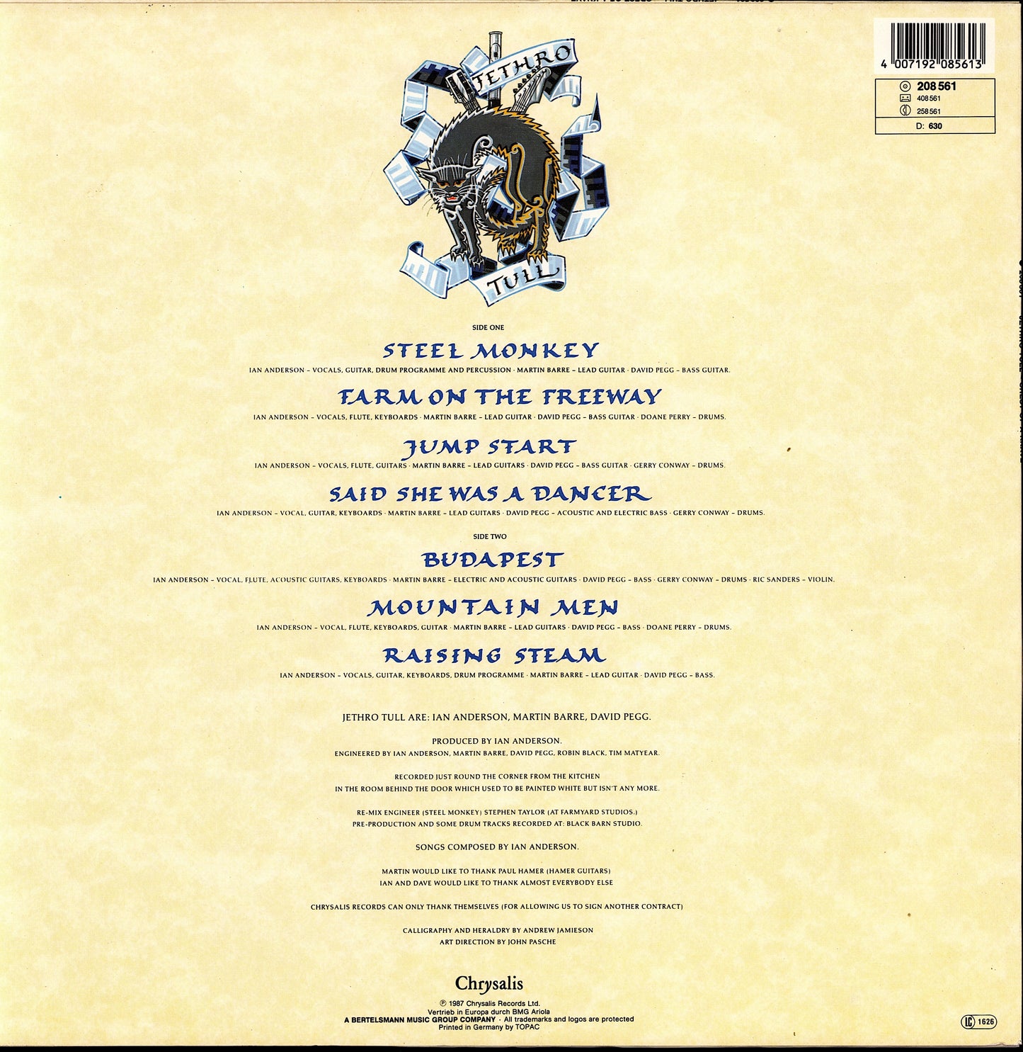 Jethro Tull - Crest Of A Knave Vinyl LP Kopie