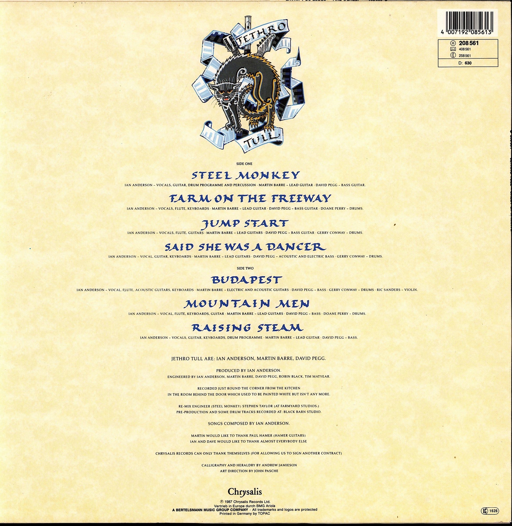 Jethro Tull - Crest Of A Knave Vinyl LP Kopie