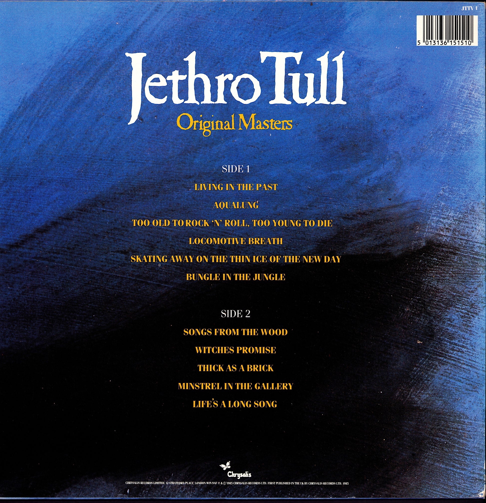 Jethro Tull - Original Masters Vinyl LP Kopie