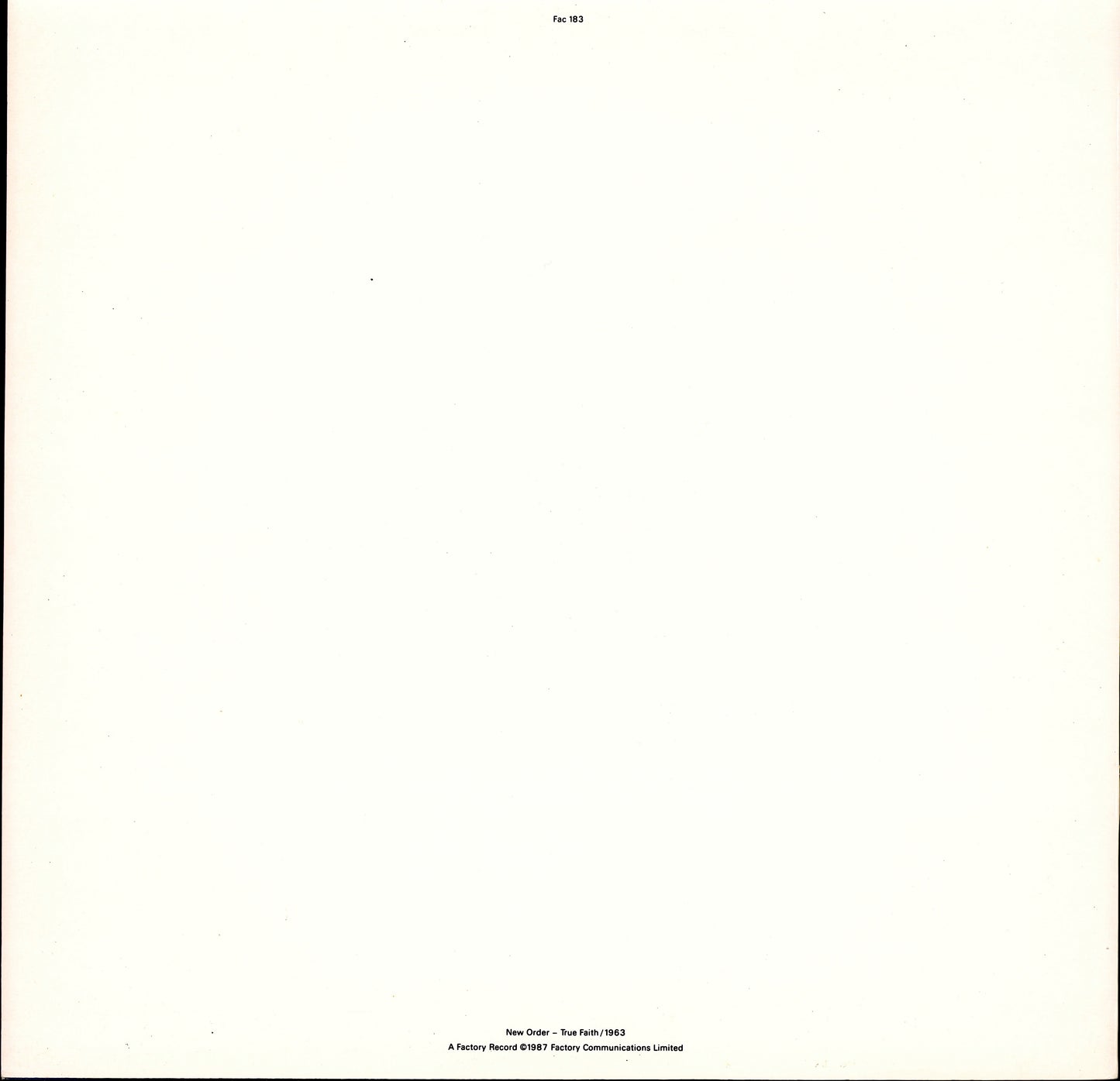 New Order - True Faith / 1963 Vinyl 12" Kopie