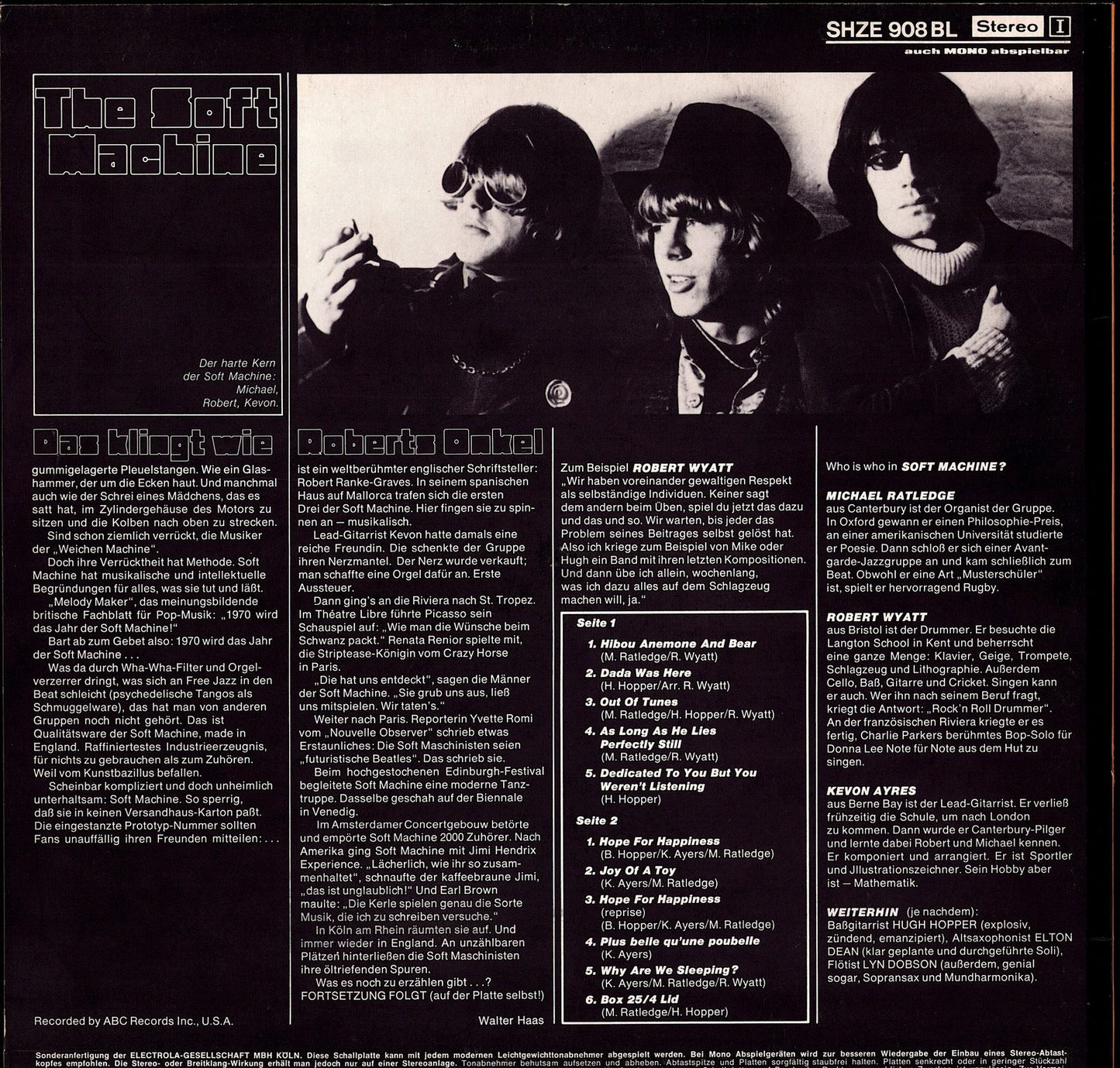 Soft Machine ‎– The Soft Machine Vinyl LP
