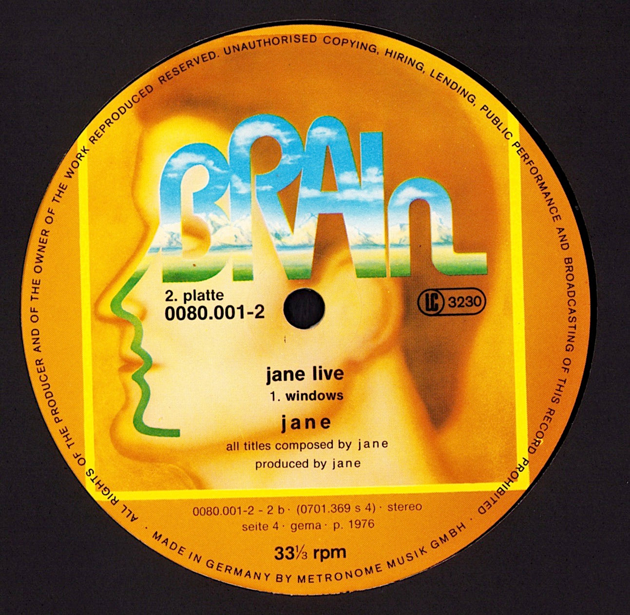 Jane ‎- Jane Live Vinyl 2LP Kopie