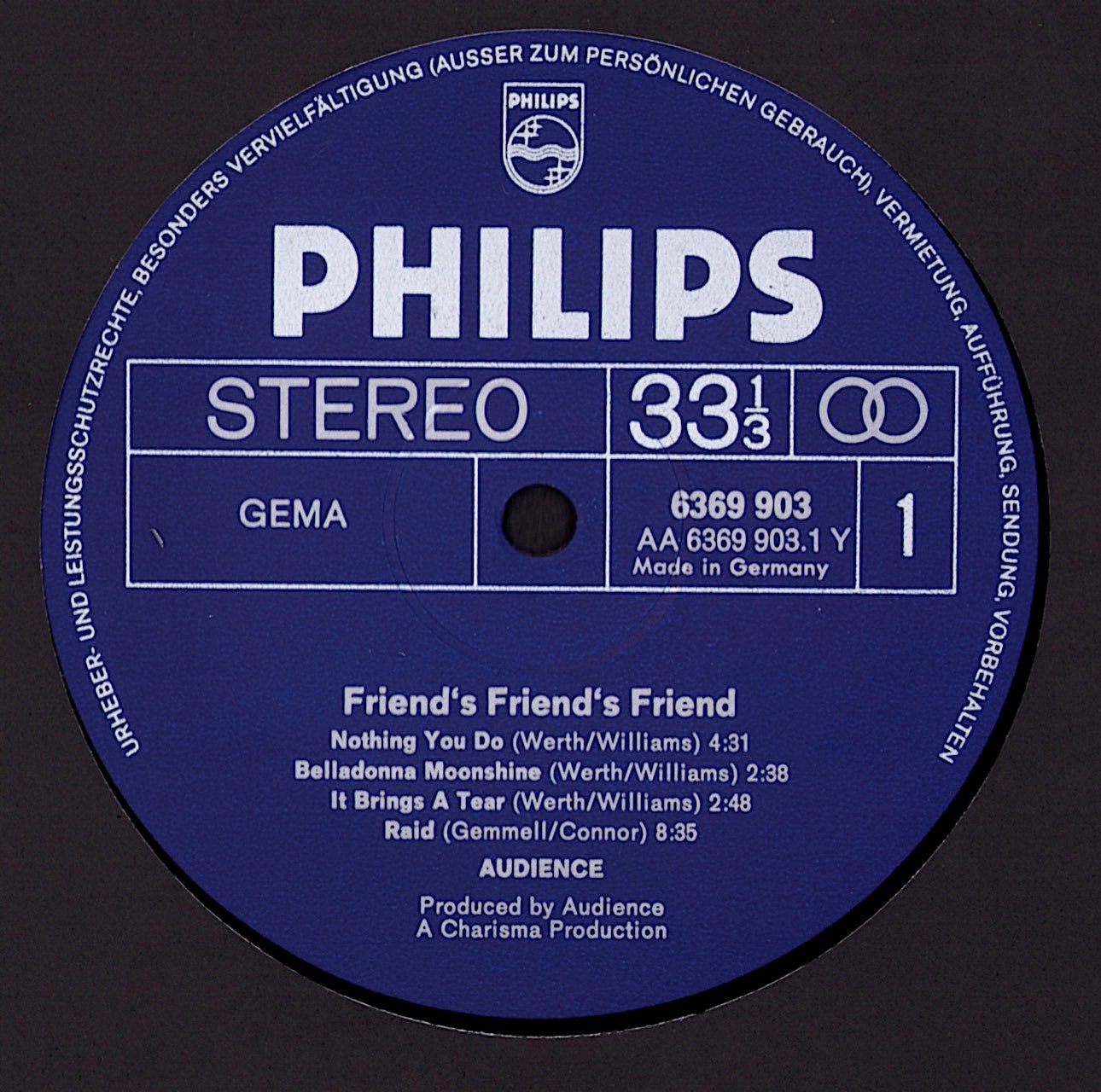 Audience – Friend's Friend's Friend Vinyl LP