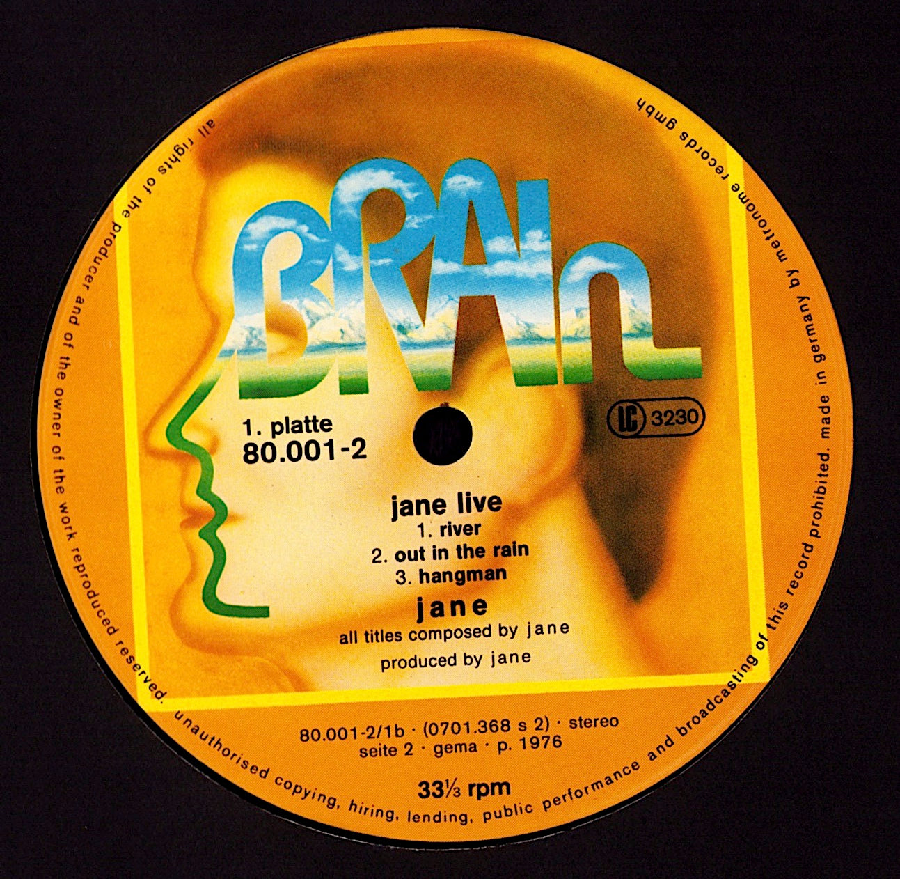 Jane ‎- Jane Live Vinyl 2LP Kopie