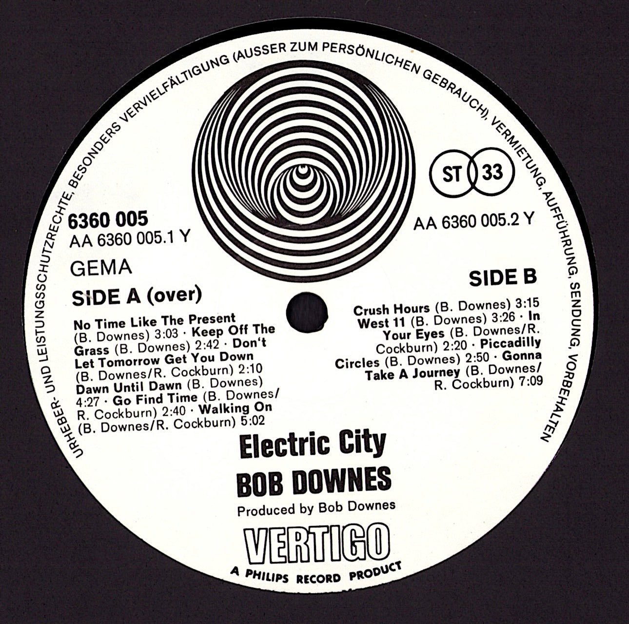 Bob Downes Open Music – Electric City Vinyl LP