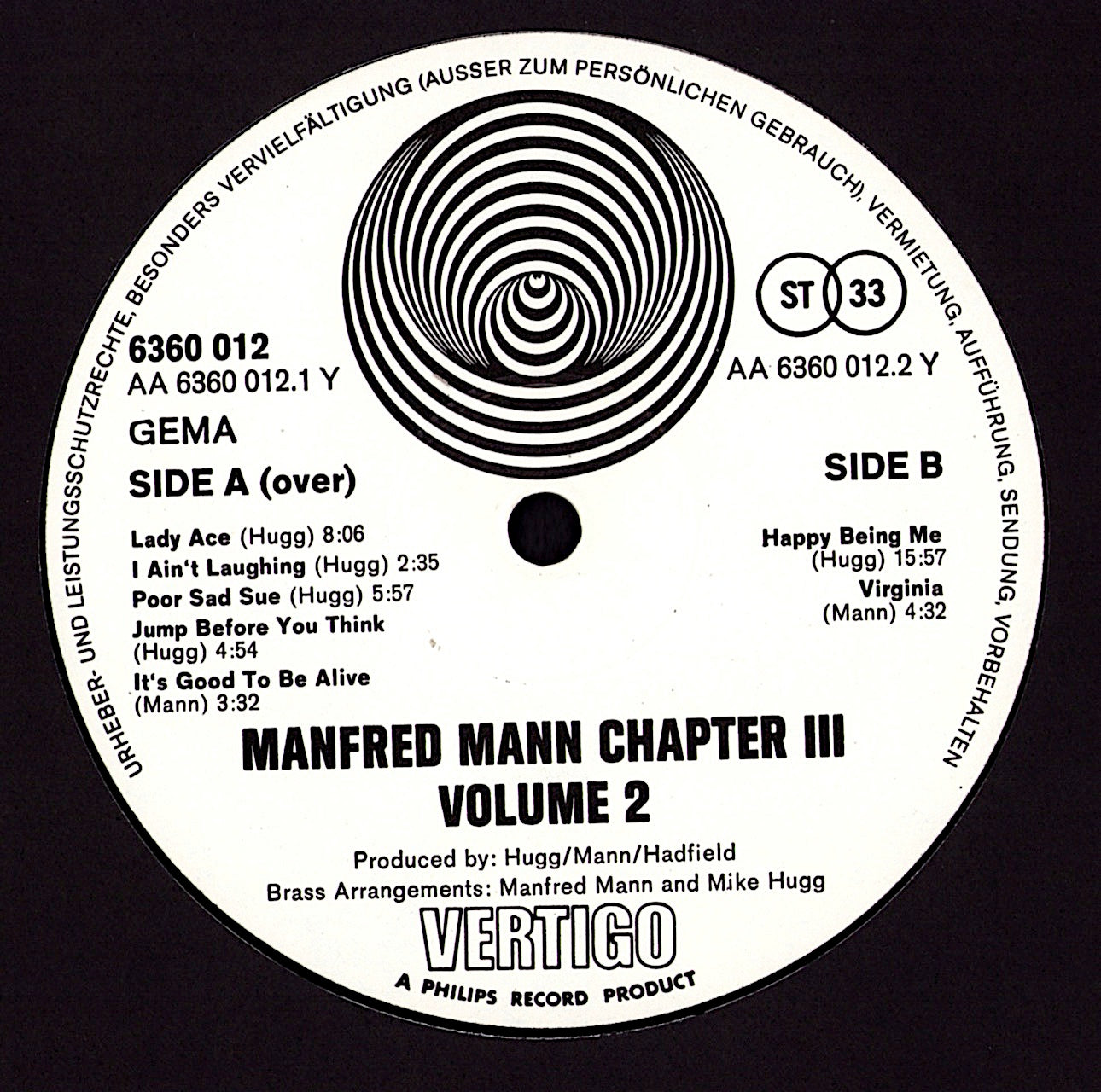 Manfred Mann Chapter Three ‎- Volume Two Vinyl LP