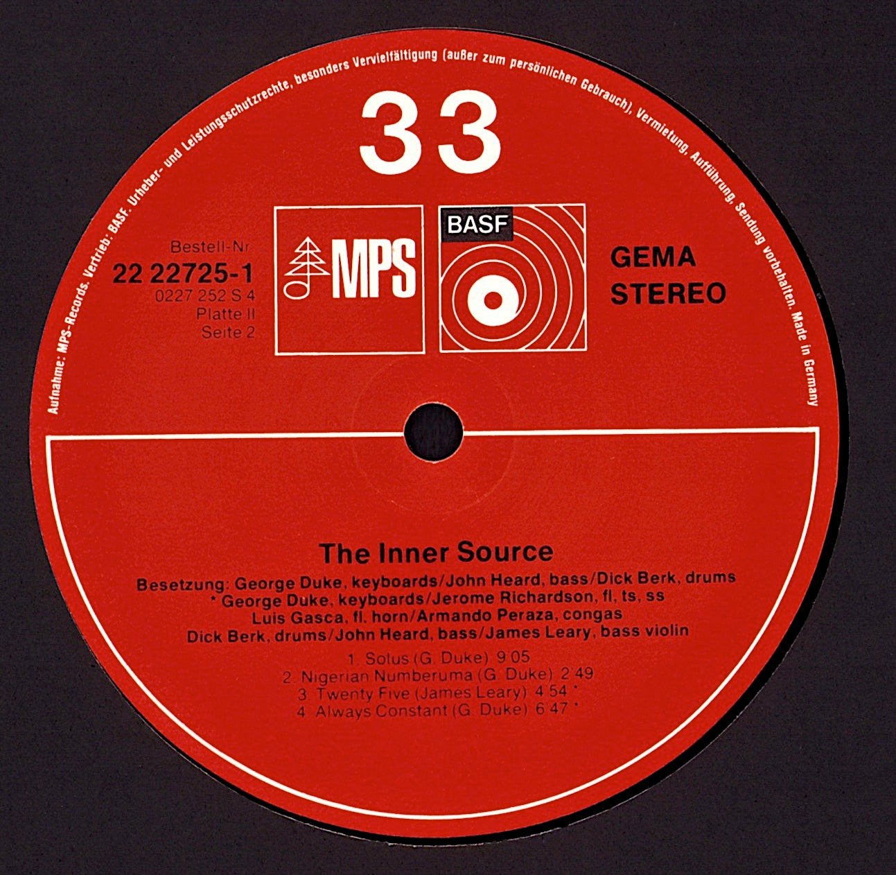 George Duke ‎- Faces In Reflection Vinyl LP Kopie