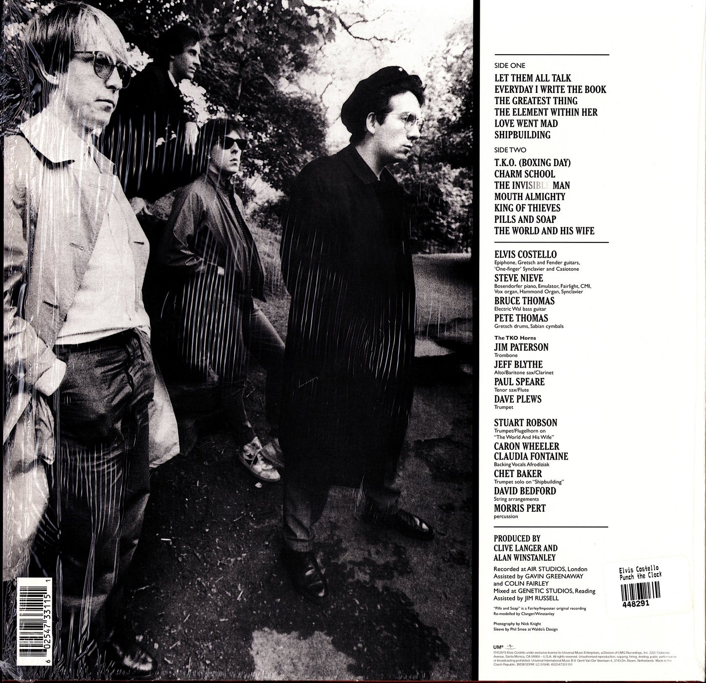 Elvis Costello And The Attractions - Punch The Clock Vinyl LP Kopie