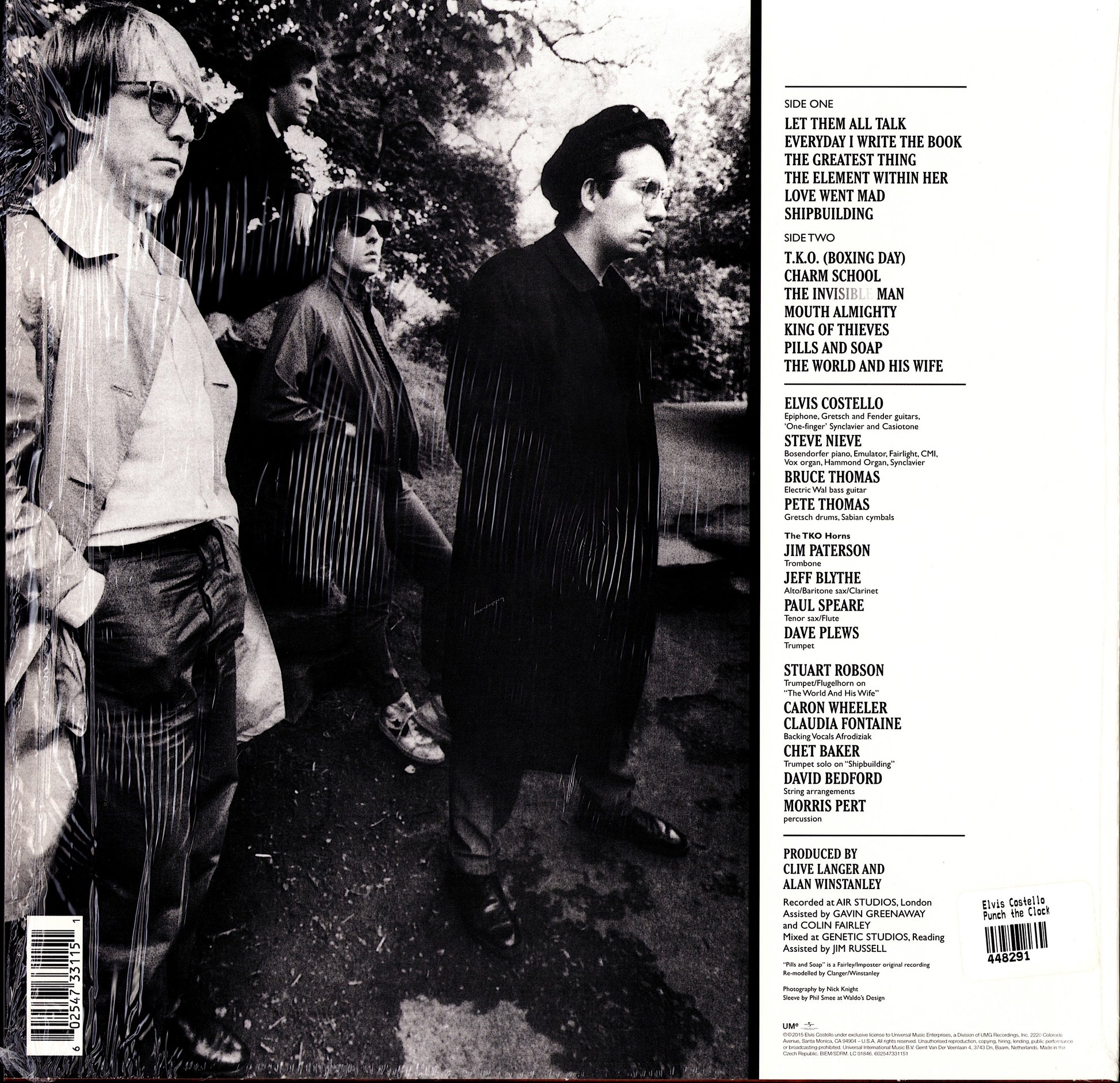 Elvis Costello And The Attractions - Punch The Clock Vinyl LP Kopie