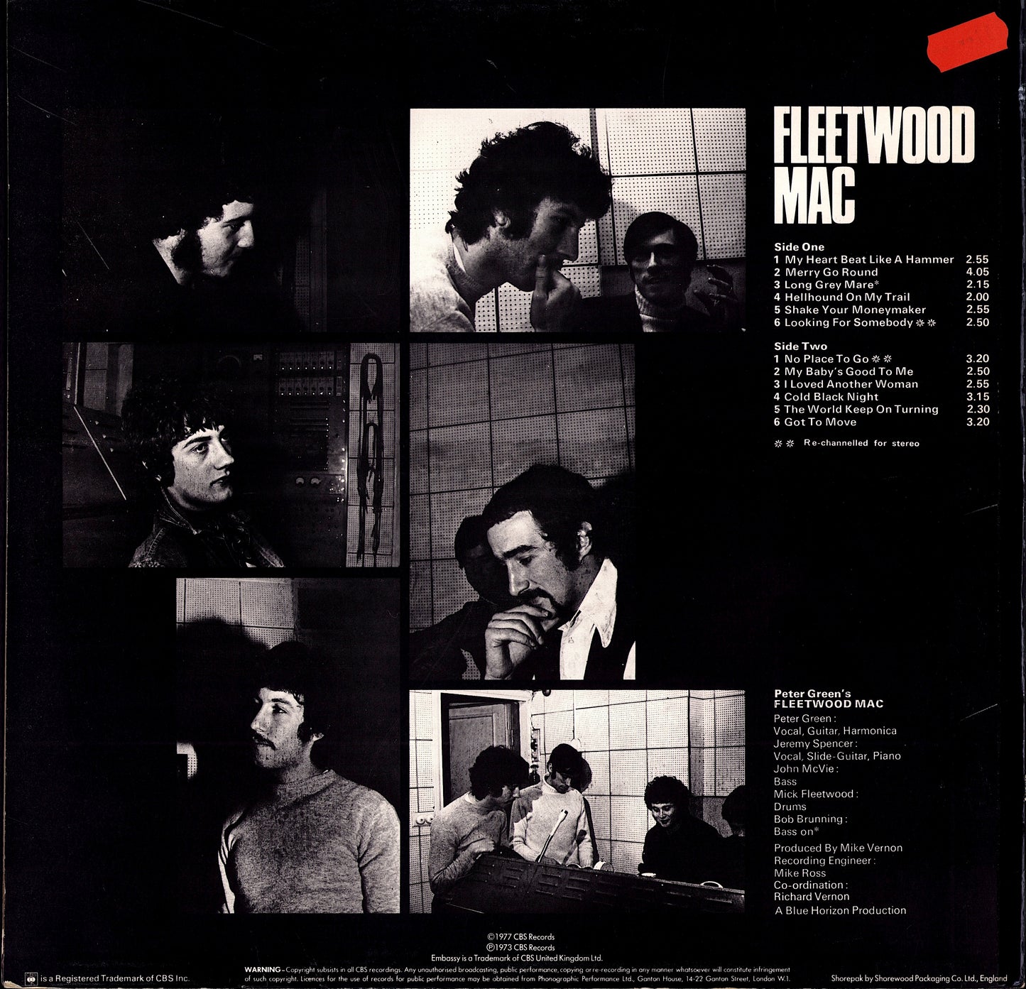 Fleetwood Mac ‎- The Best Of Fleetwood Mac Vinyl LP Kopie