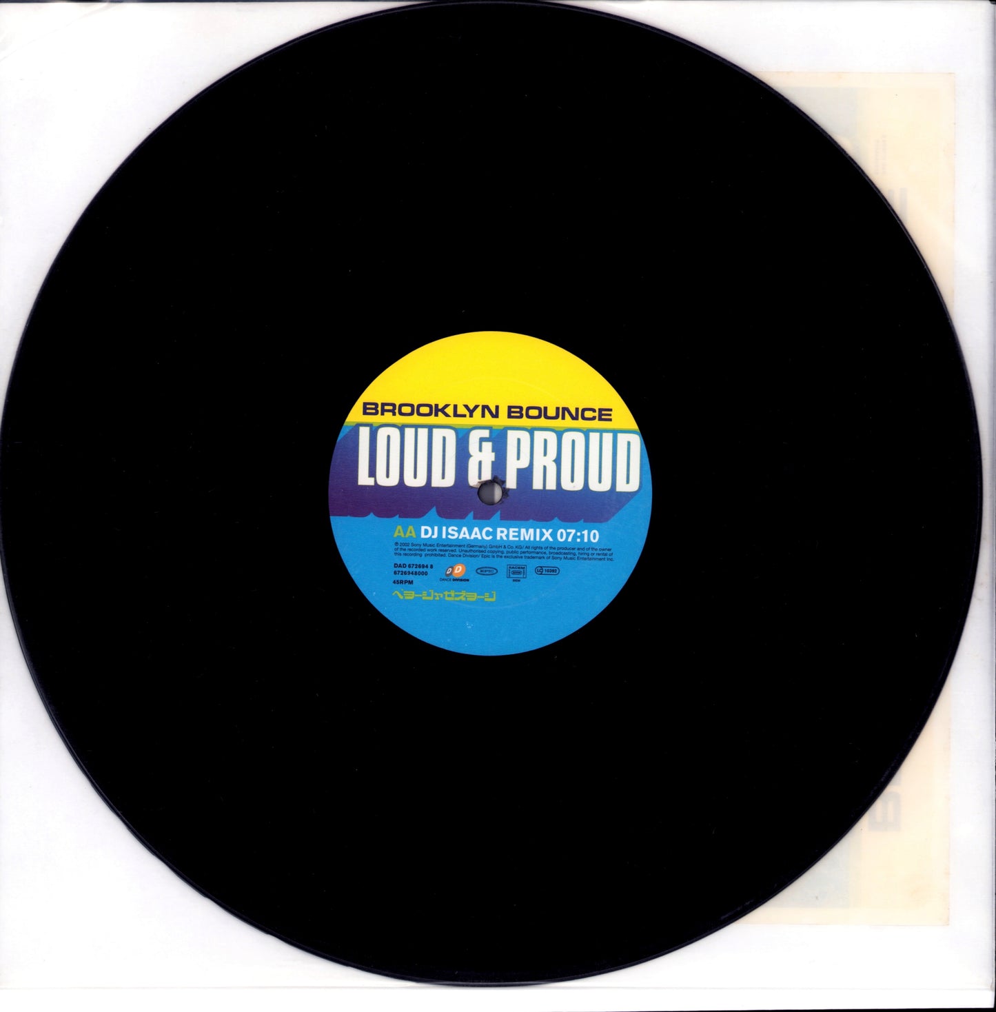 Brooklyn Bounce - Loud & Proud Vinyl 12" Maxi-Single Kopie Kopie Kopie