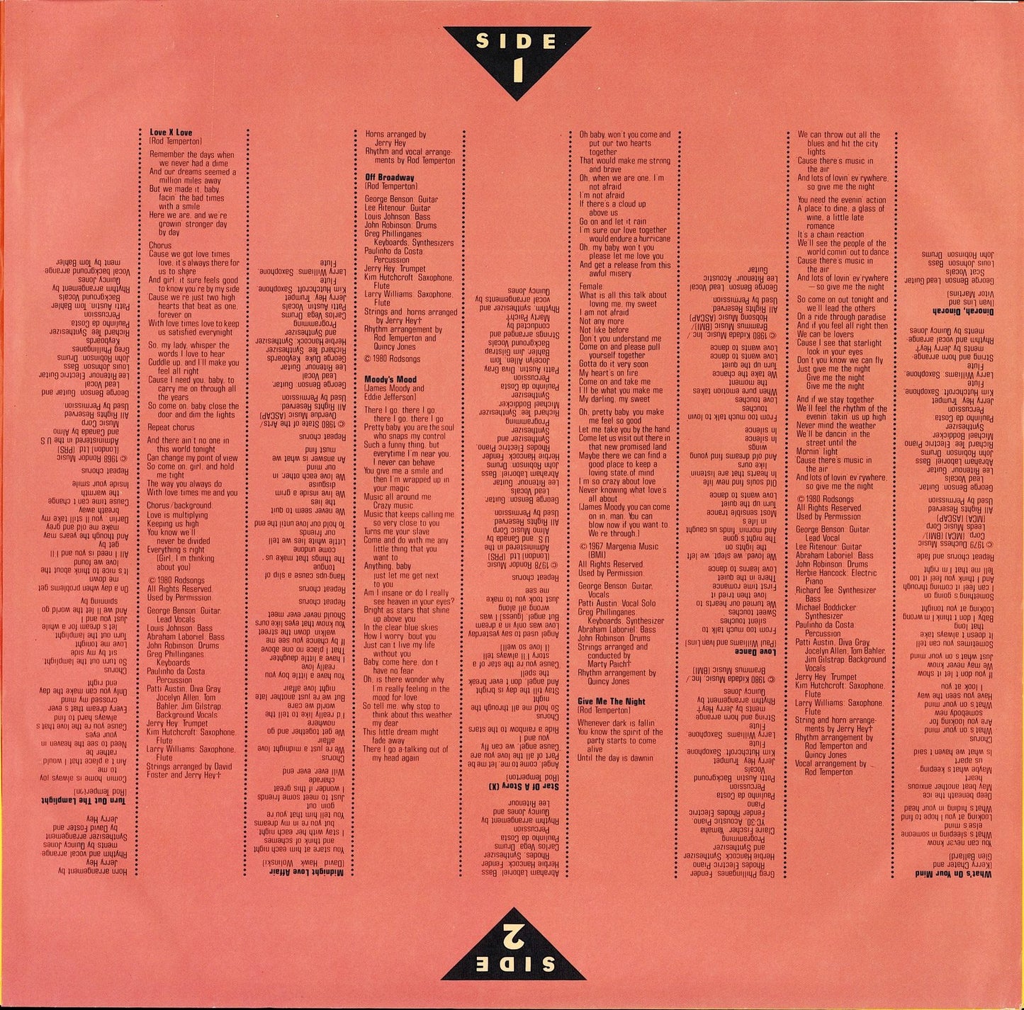 George Benson – Give Me The Night Vinyl LP Kopie