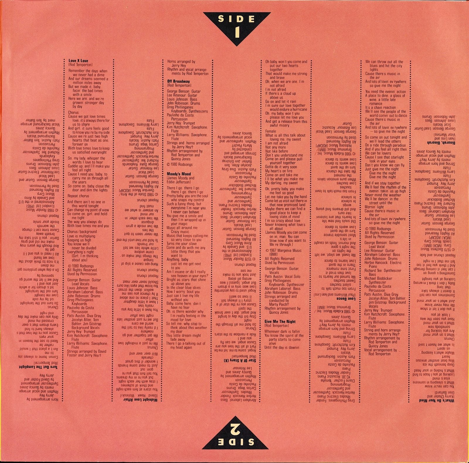 George Benson – Give Me The Night Vinyl LP Kopie