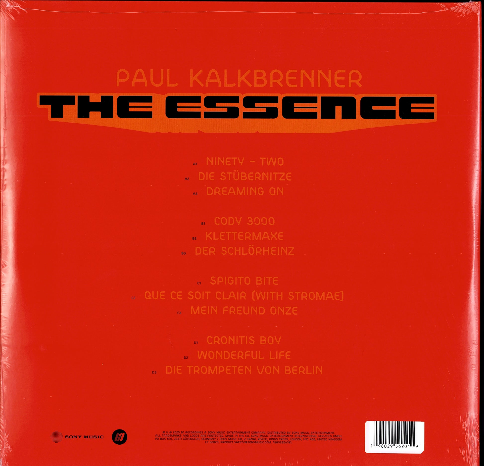 Paul Kalkbrenner - The Essence Transparent Orange Vinyl 2LP Limited Edition