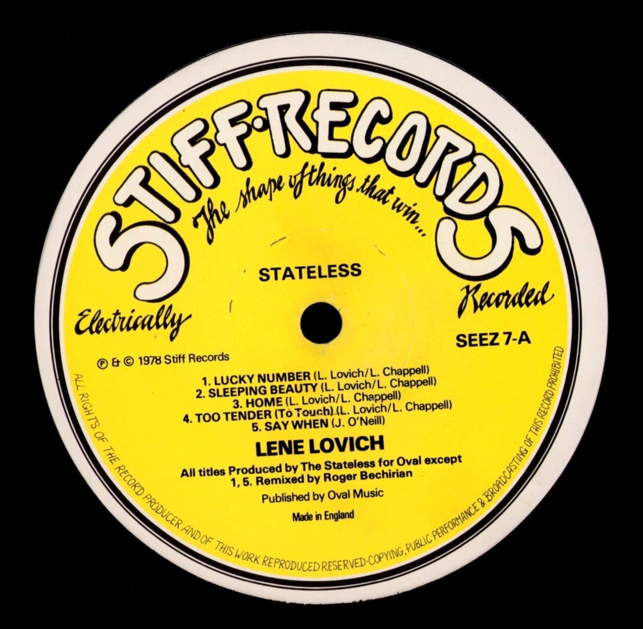 Lene Lovich – Stateless Vinyl LP