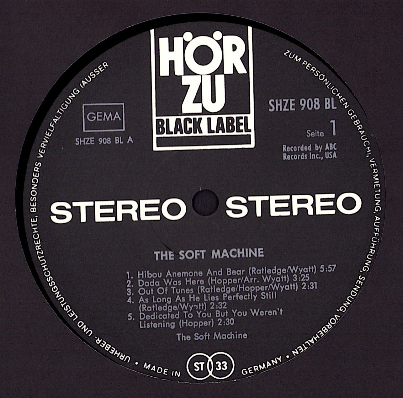 Soft Machine ‎– The Soft Machine Vinyl LP