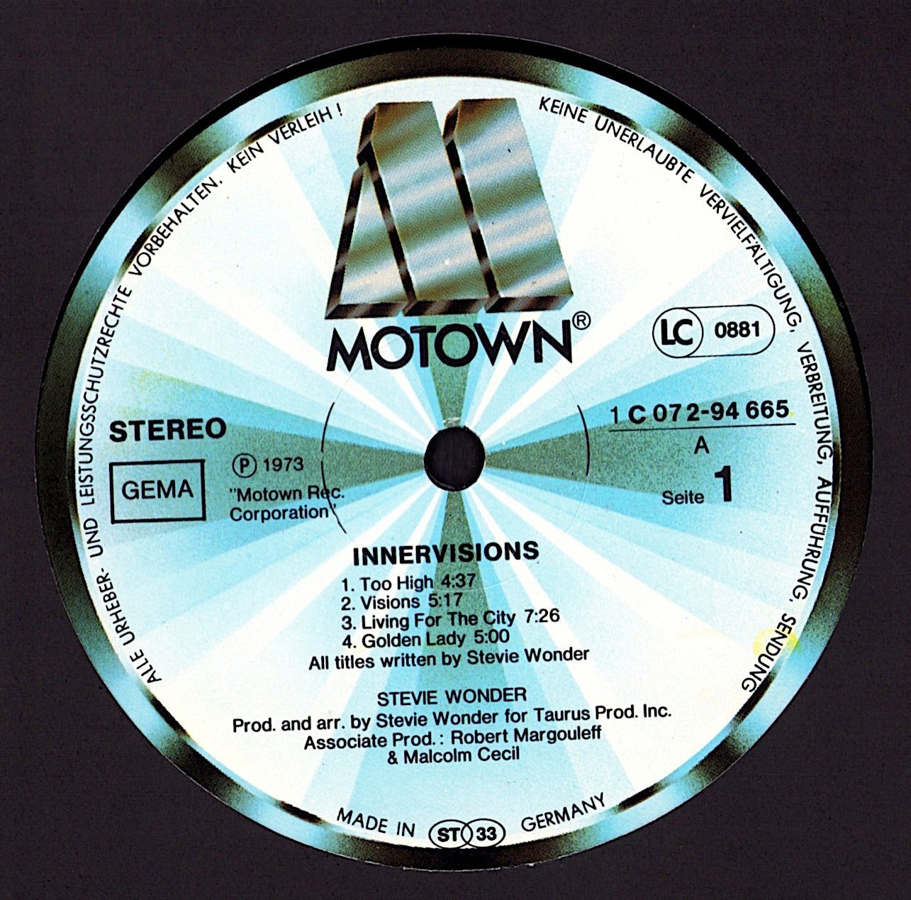 Stevie Wonder - Innervisions Vinyl LP