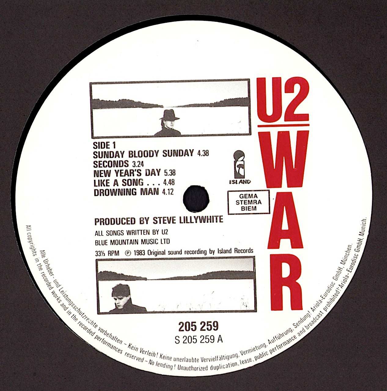 U2 – War Vinyl LP Kopie