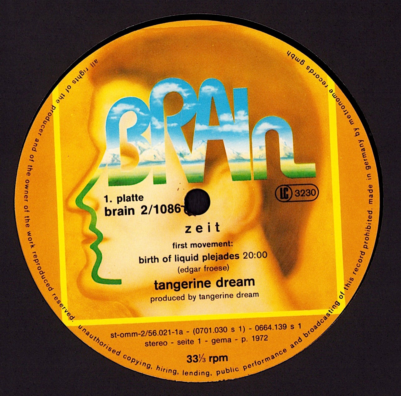 Tangerine Dream ‎– Zeit Vinyl 2LP